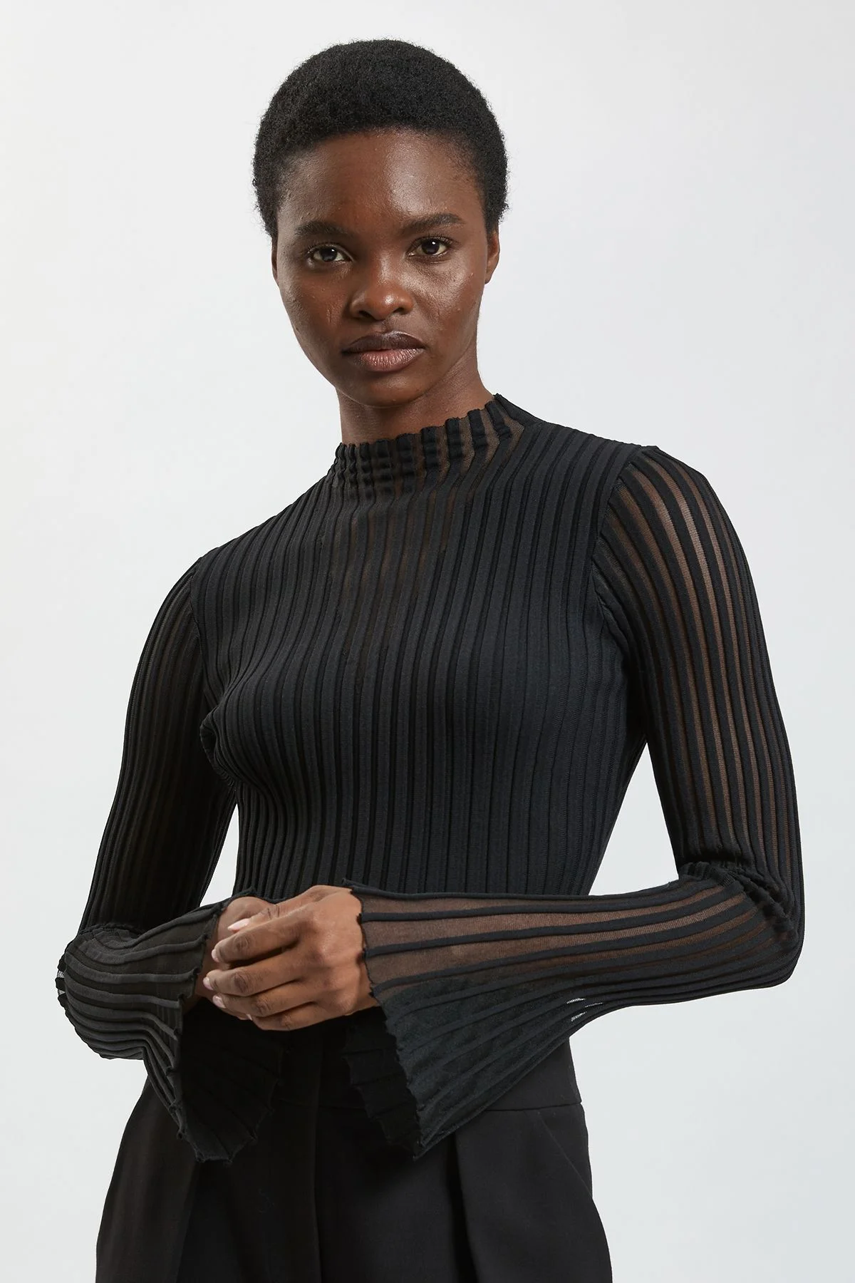 Viscose Blend Filament Knitted Top - 1