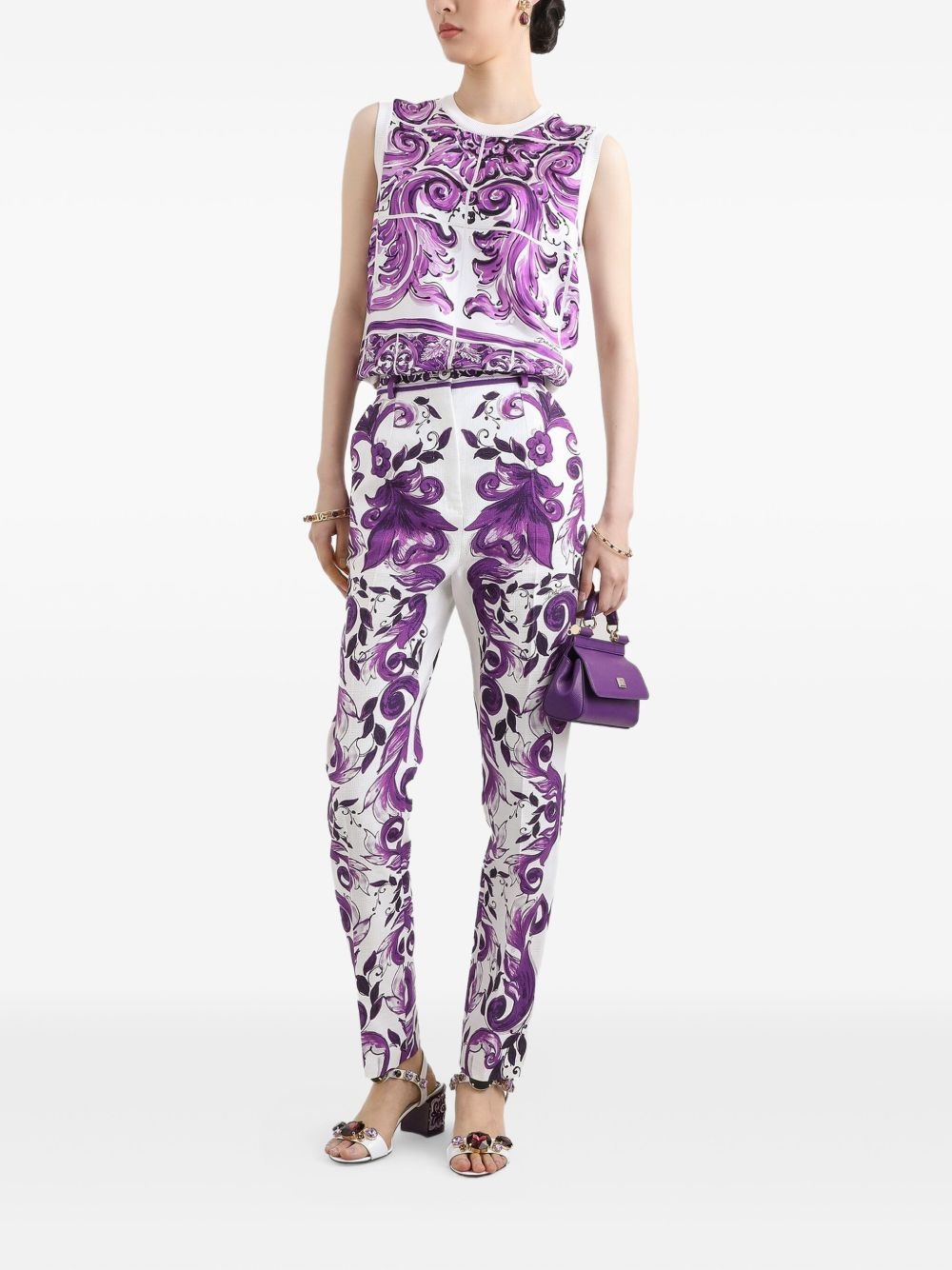 Majolica-print top - 2