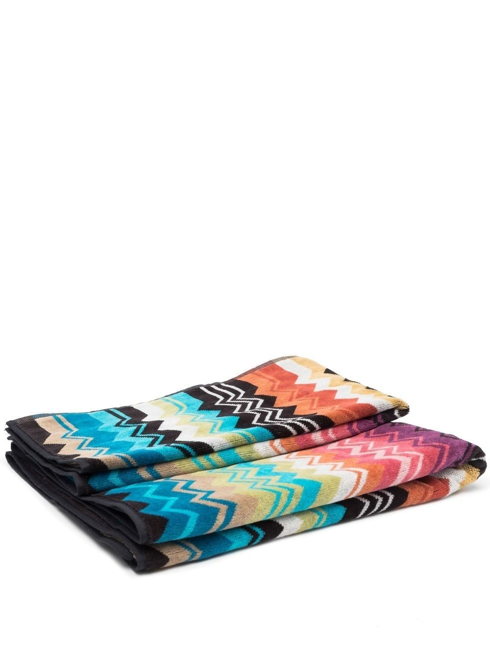 chevron-print  beach towel - 1