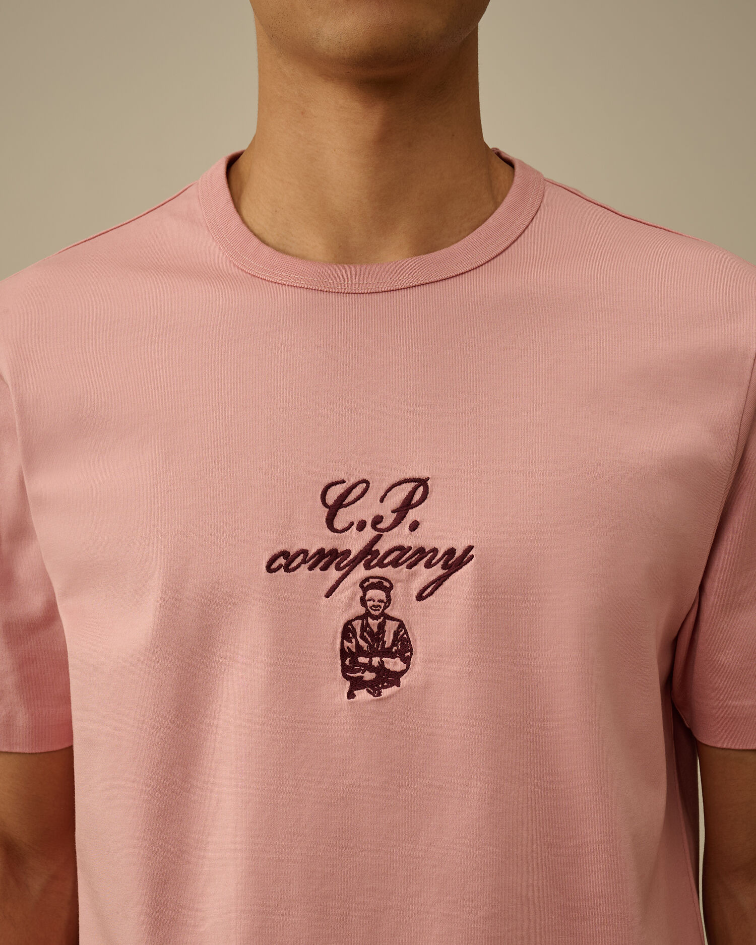 30/2 Mercerized Jersey Twisted Embroidery T-Shirt - 5