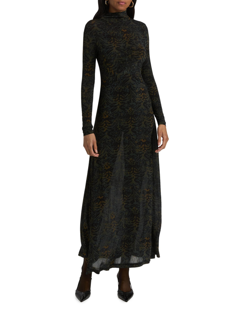 Women's Koa Jersey Ruched-Front Turtleneck Dress - Desert Jasper 3