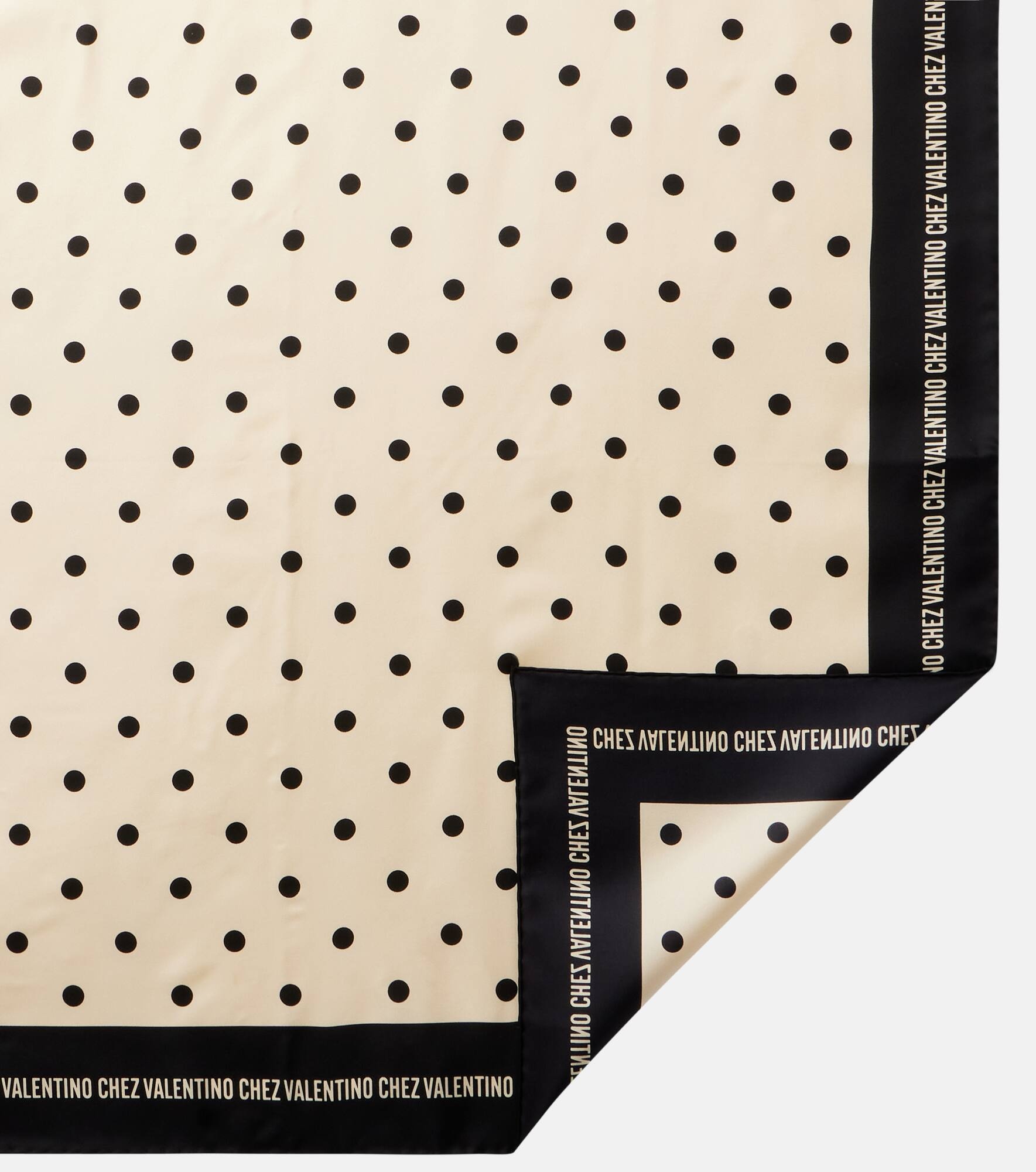 Chez Valentino polka-dot silk scarf - 4