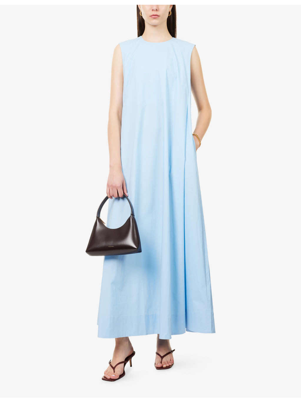 Karla Sleeveless Stretch-Cotton Maxi Dress - 2