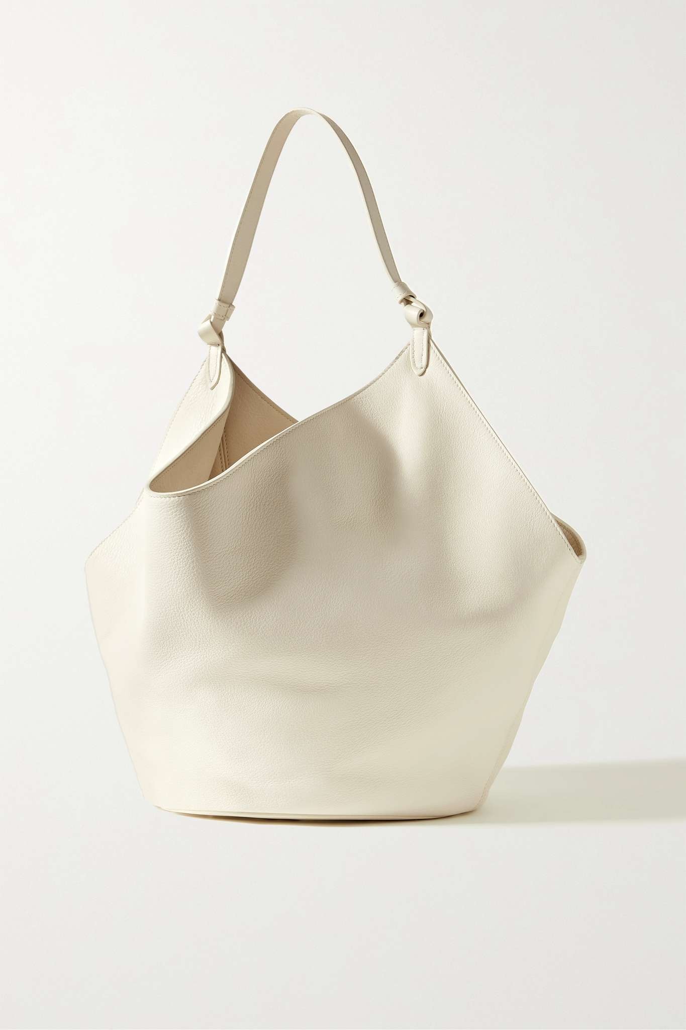 Lotus medium textured-leather tote - 3