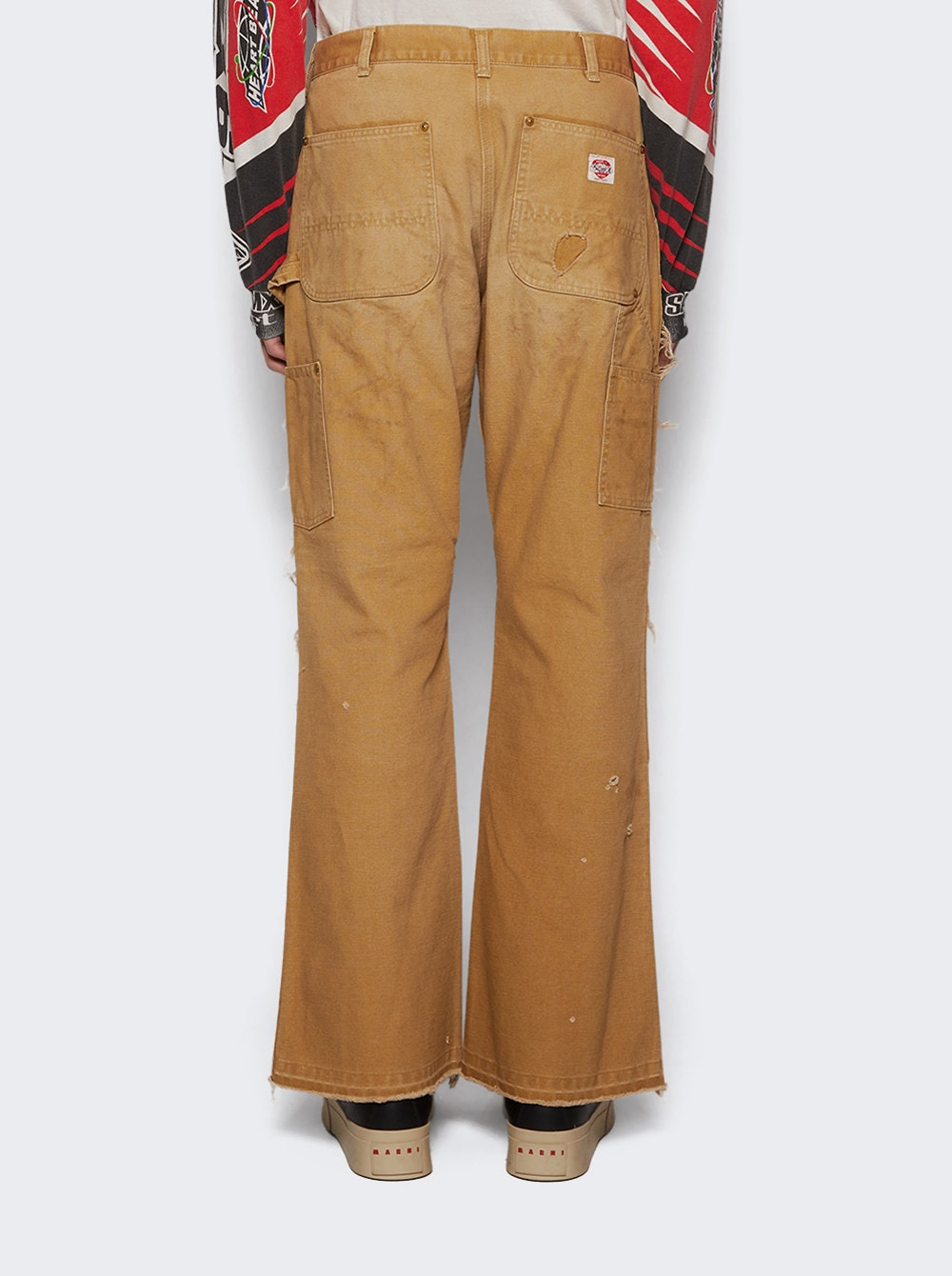 Double Knee Trousers Beige - 5