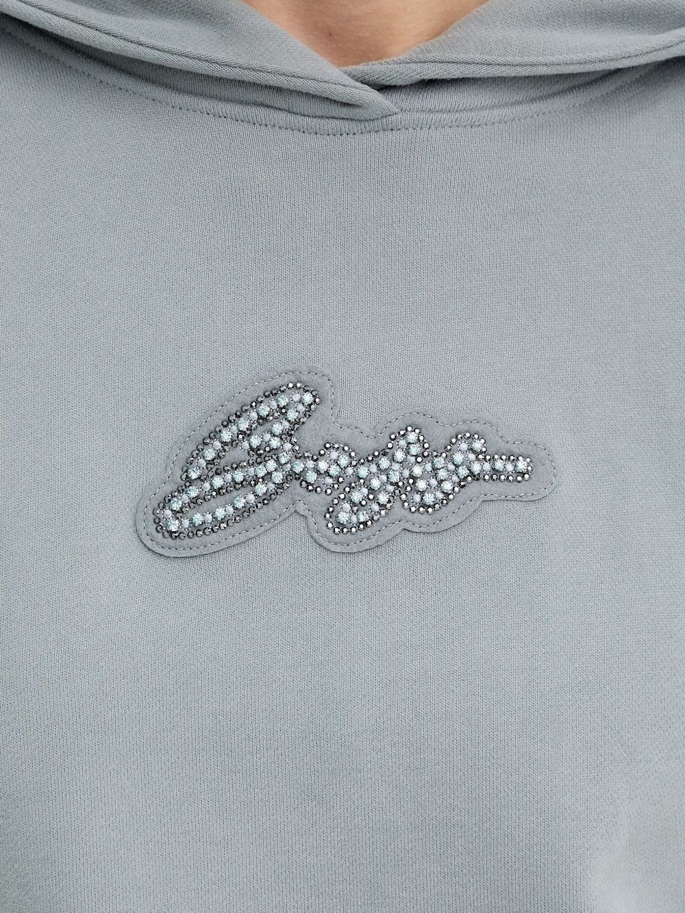 embellished-logo hoodie - 3