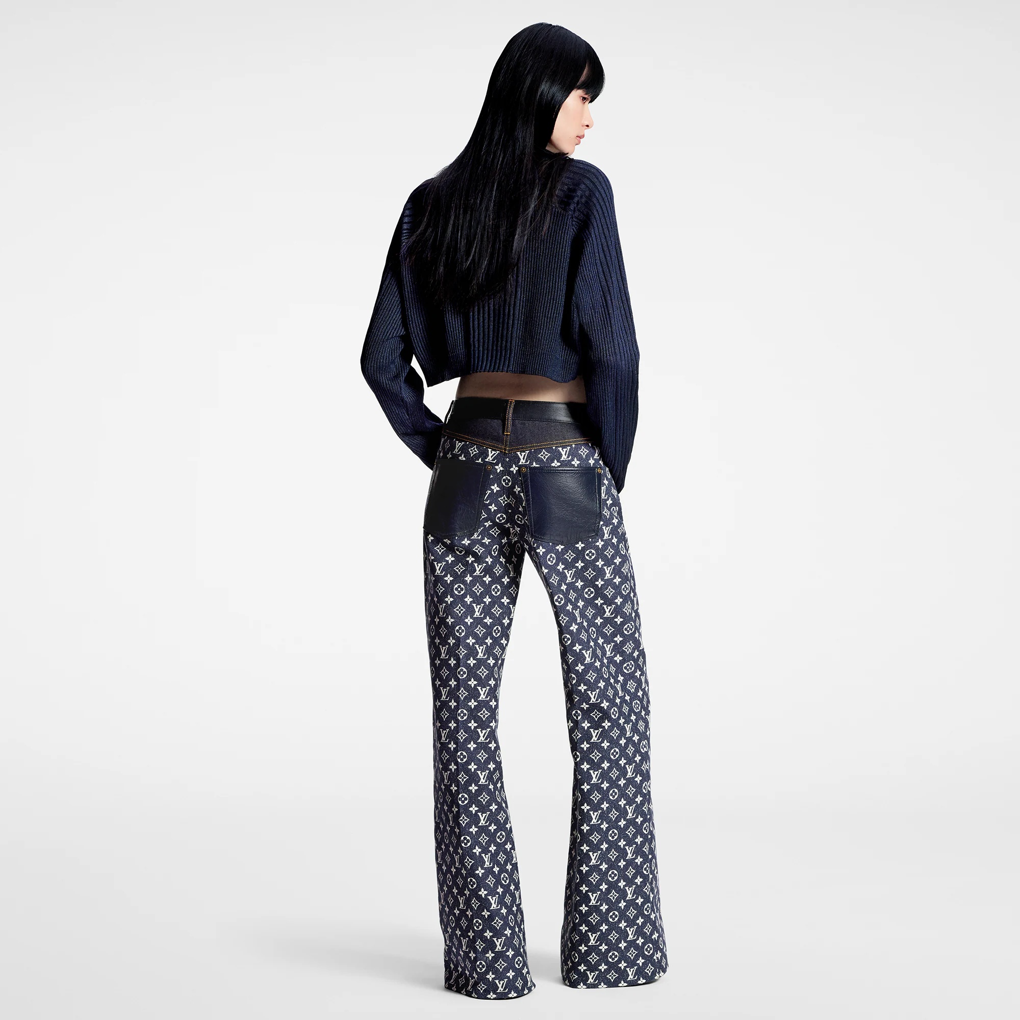 Monogram Denim Bootcut Jeans - 3