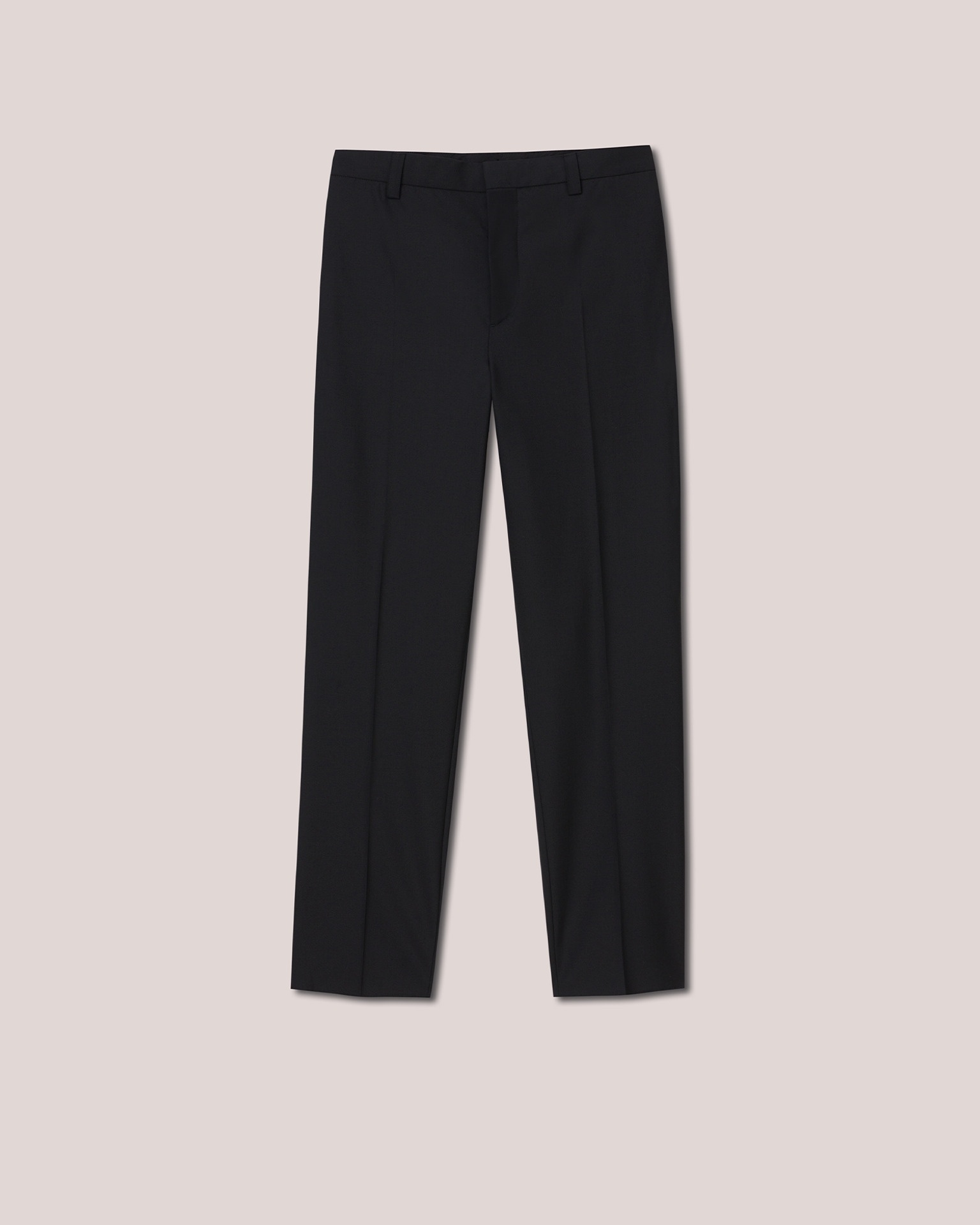 JUN - Summer suiting straight-leg pants - Black - 1