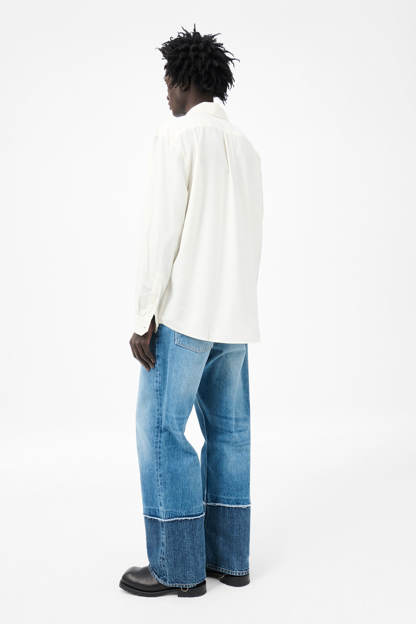 Initial Shirt Off White Fine Silk - 4