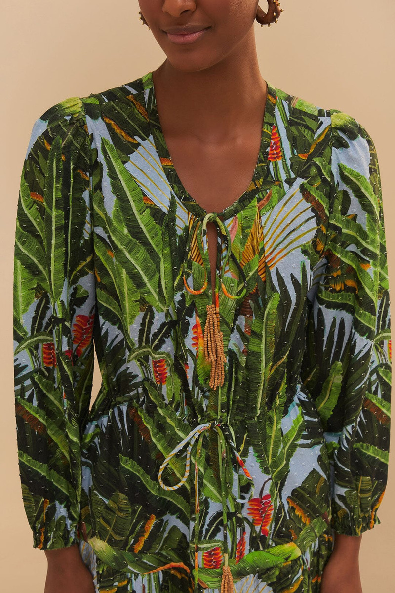 Blue Amazonia Forest Mini Dress 3