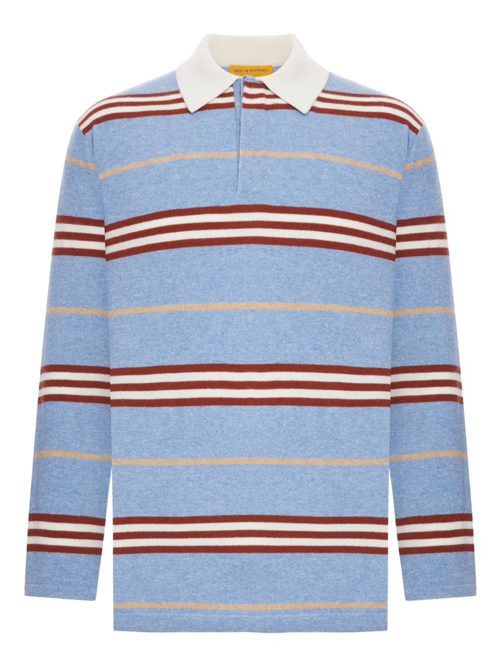 striped-pattern long-sleeve polo shirt - 2