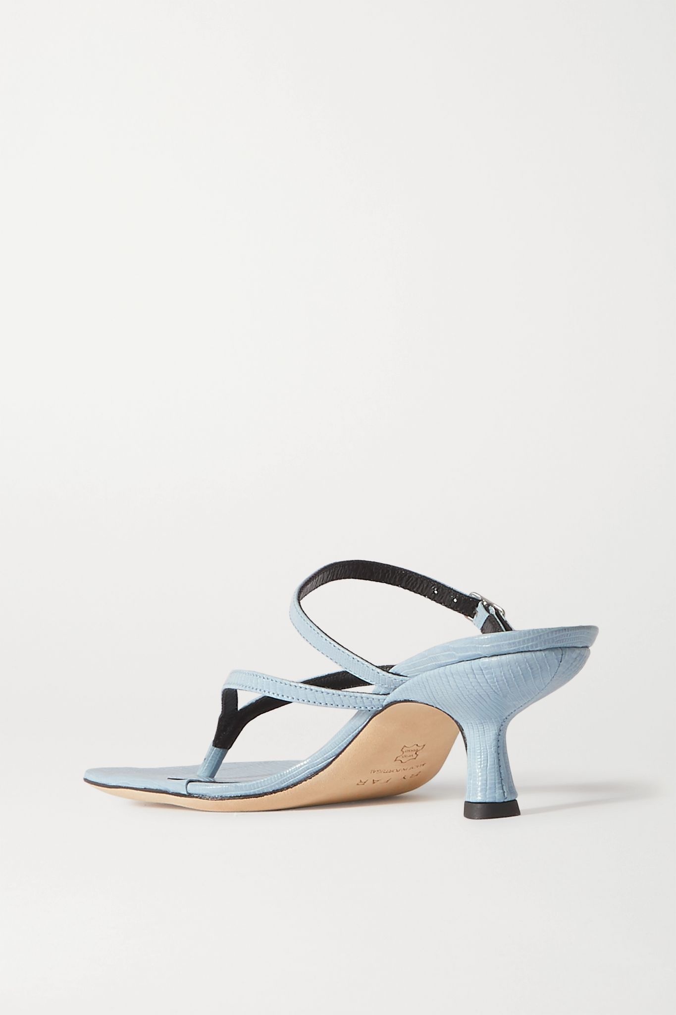 Desiree lizard-effect leather sandals - 4