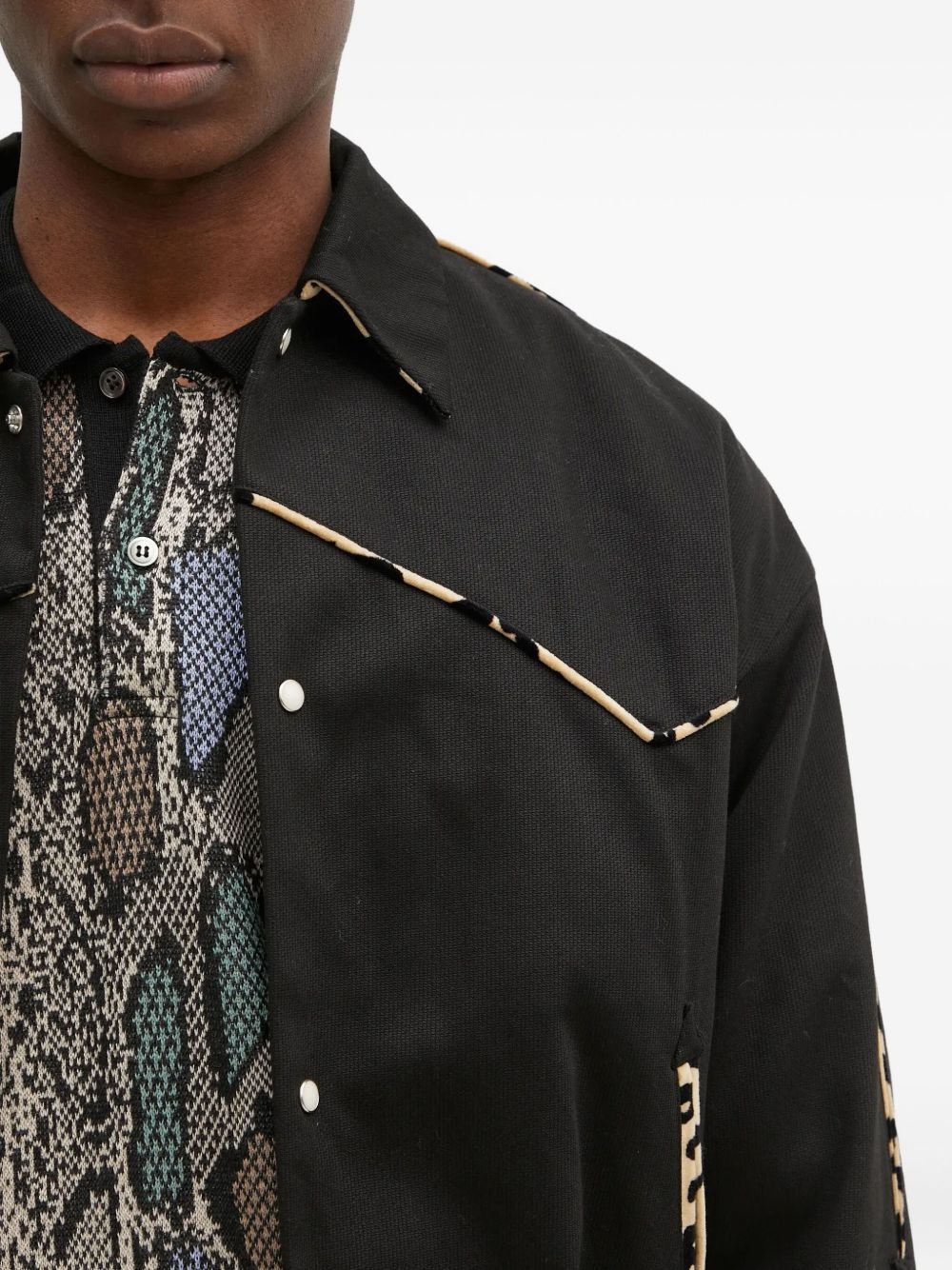 piped-trim jacket - 4