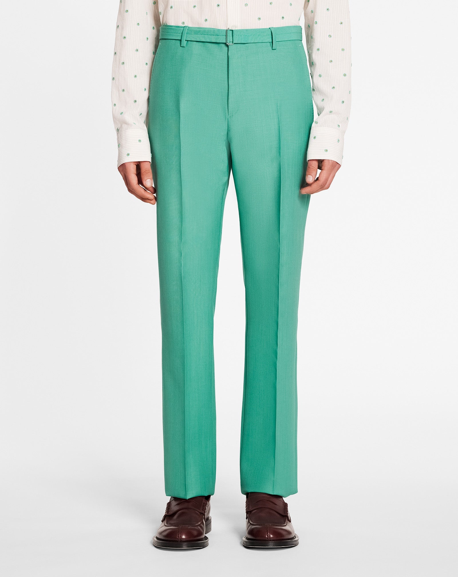 STRAIGHT-LEG PANTS WITH BELT - 3