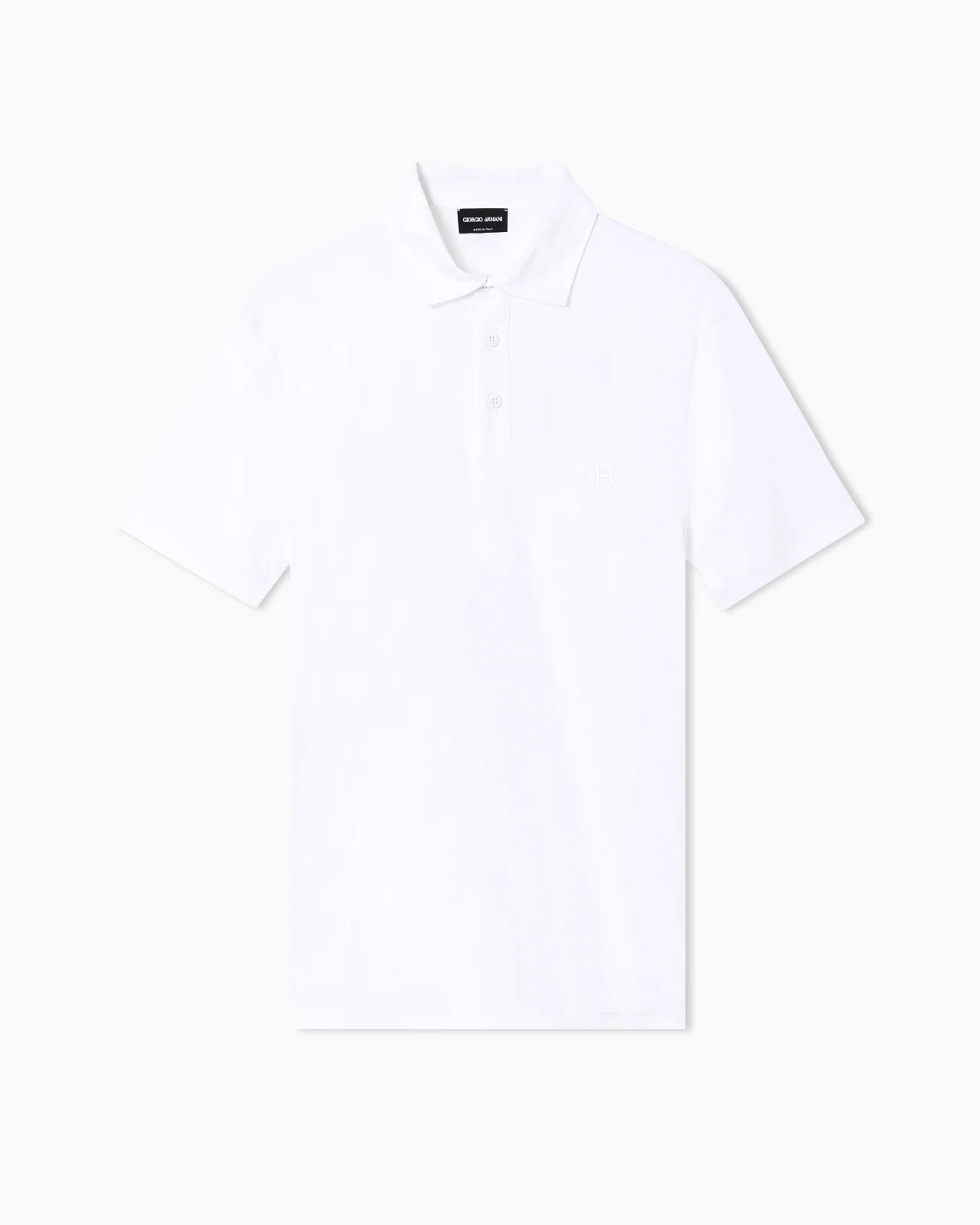 PURE COTTON INTERLOCK POLO SHIRT 와 EMBROIDERED LOGO - 1