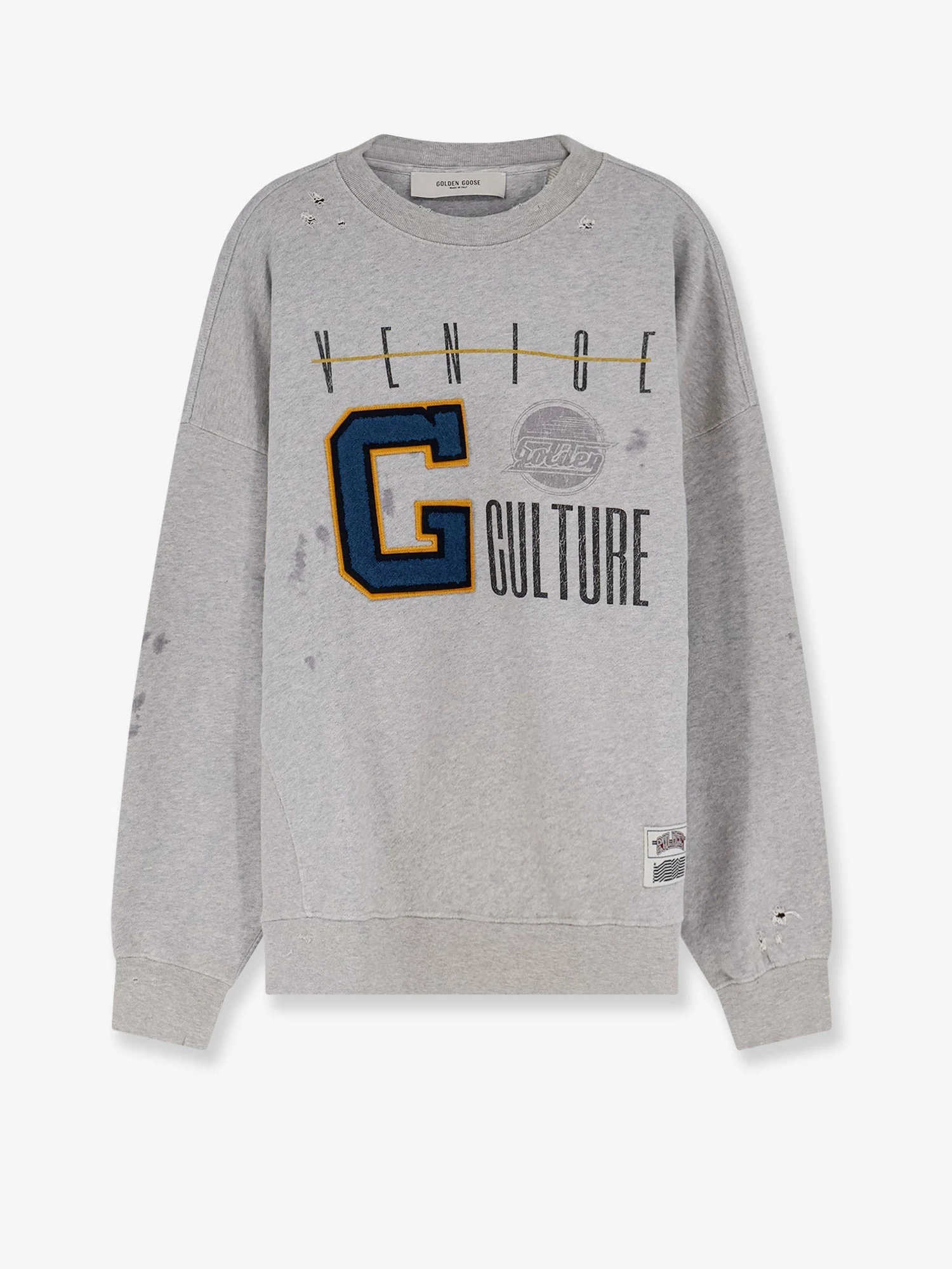Golden Goose Deluxe Brand Cotton Sweatshirt With Print On The Front - 1