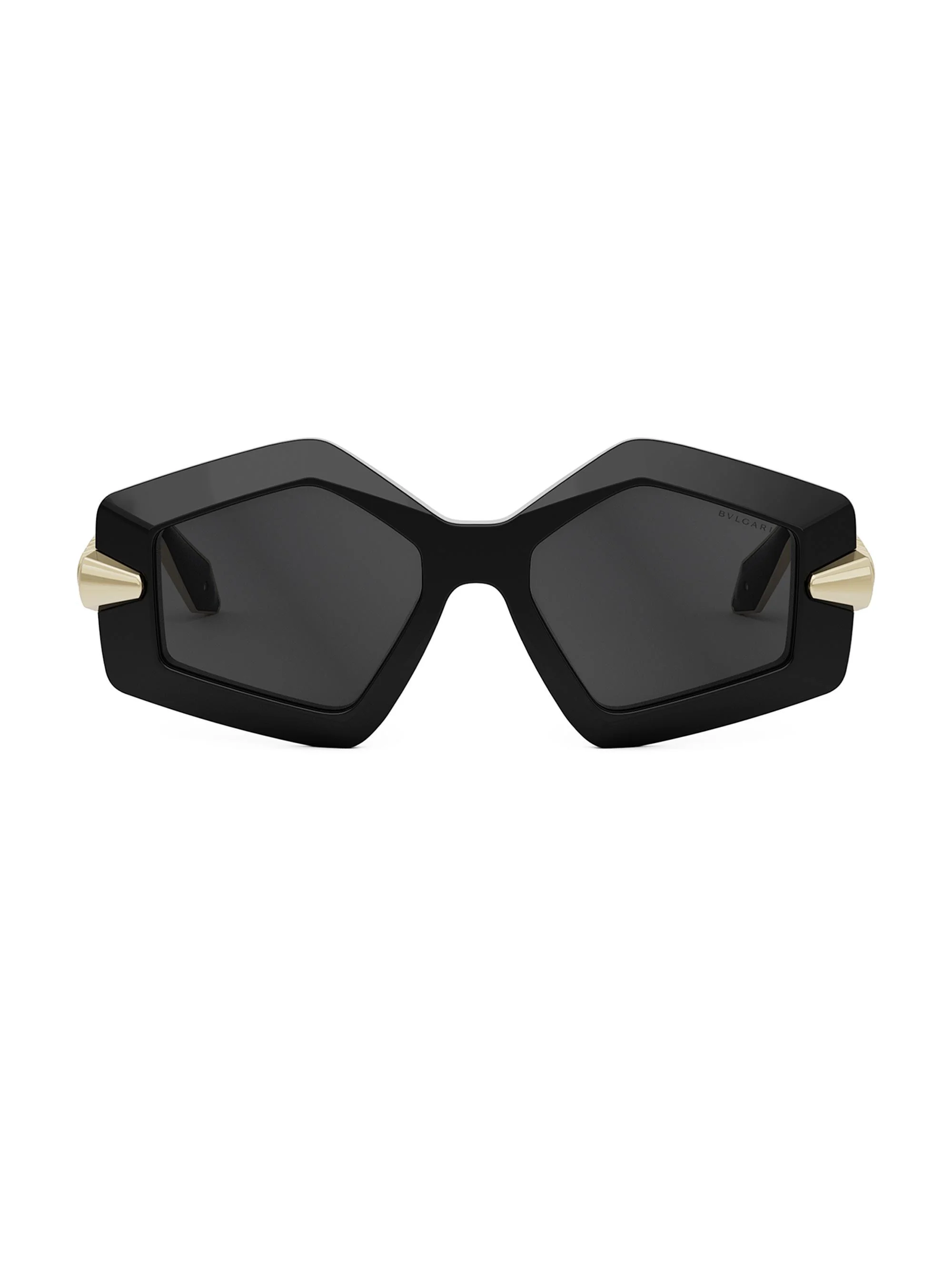 Women's Serpenti 50MM Geometric Sunglasses - Shiny Black - 1