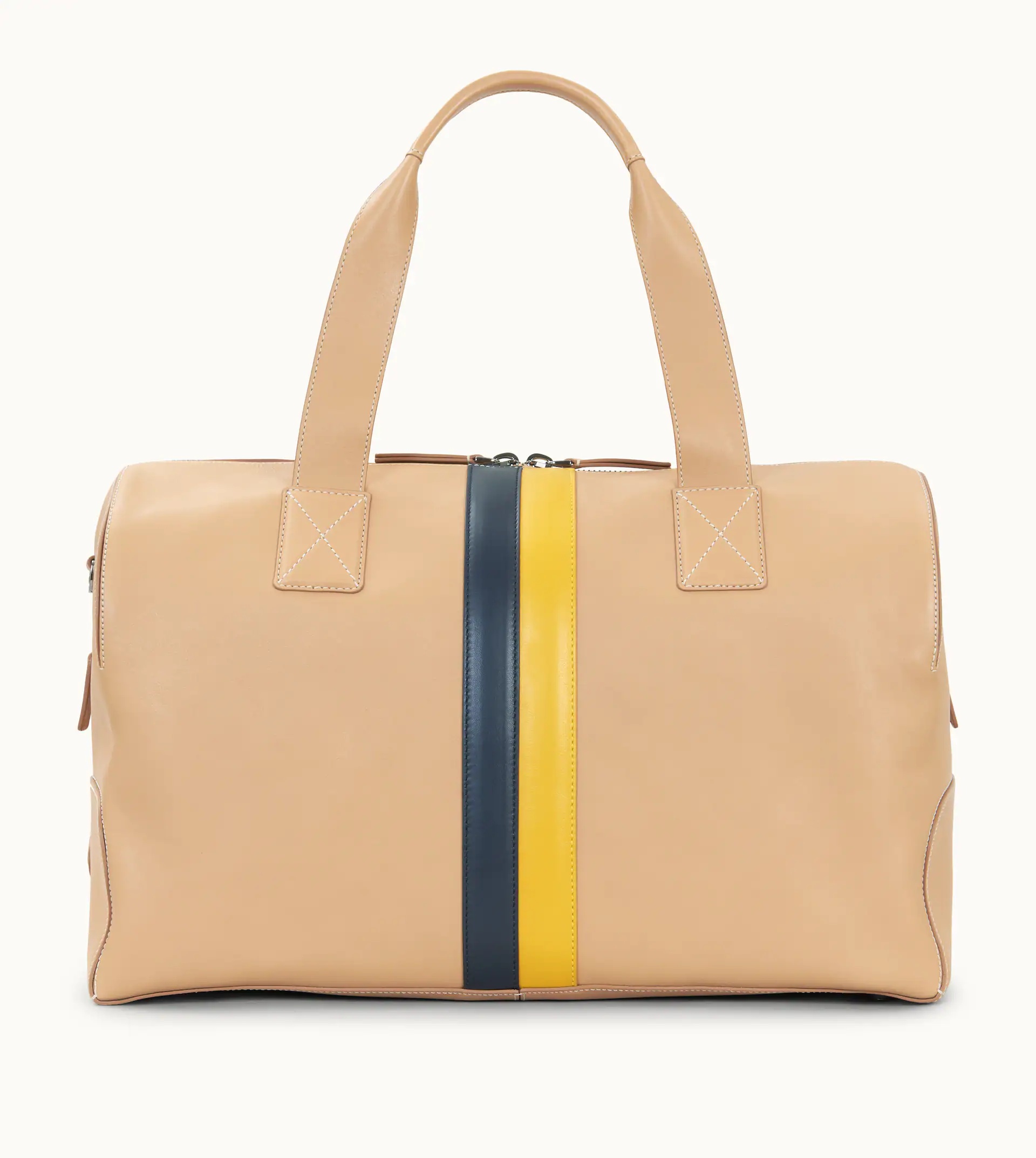 DUFFLE BAG LARGE - BEIGE, YELLOW, BLACK - 1