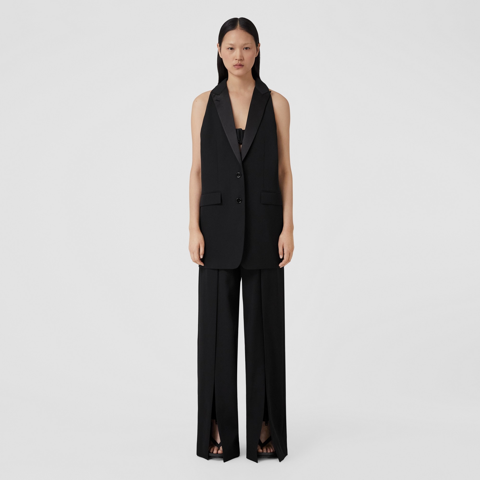 Grain de Poudre Wool Wide-leg Trousers - 4