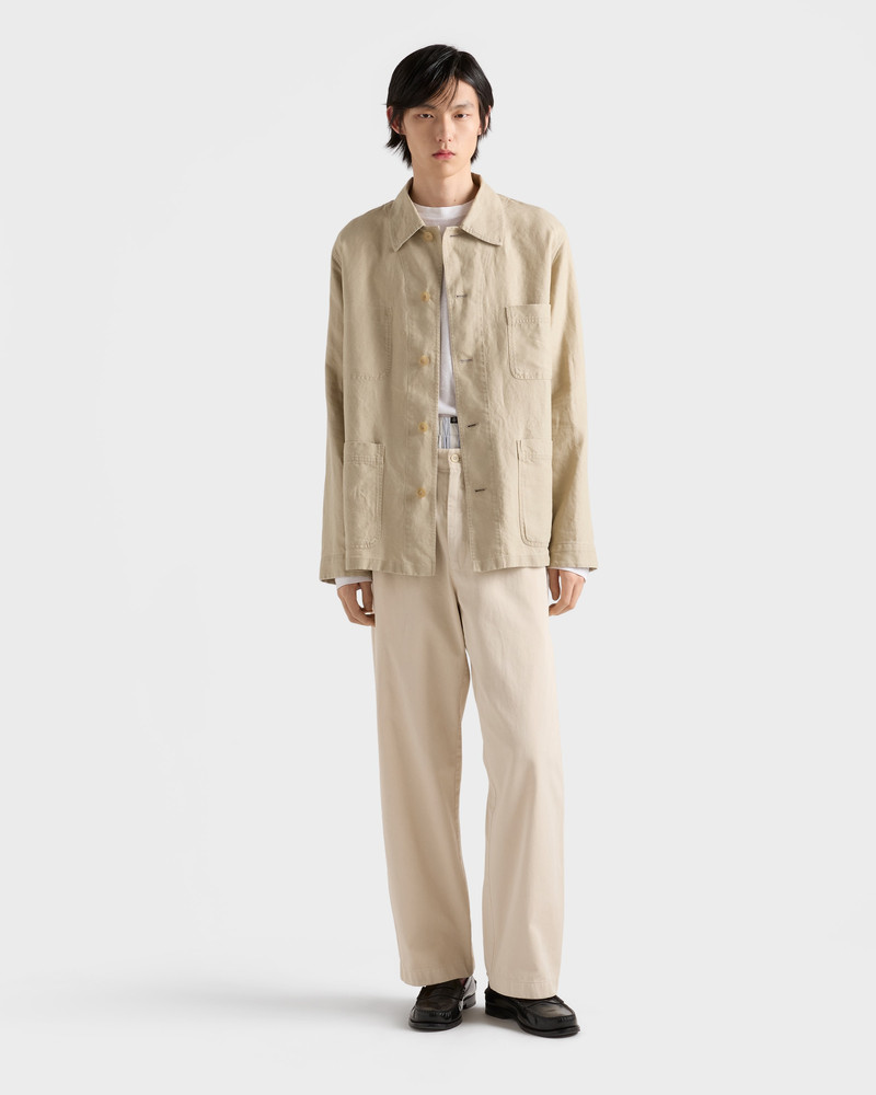 Prada Single-breasted linen jacket outlook
