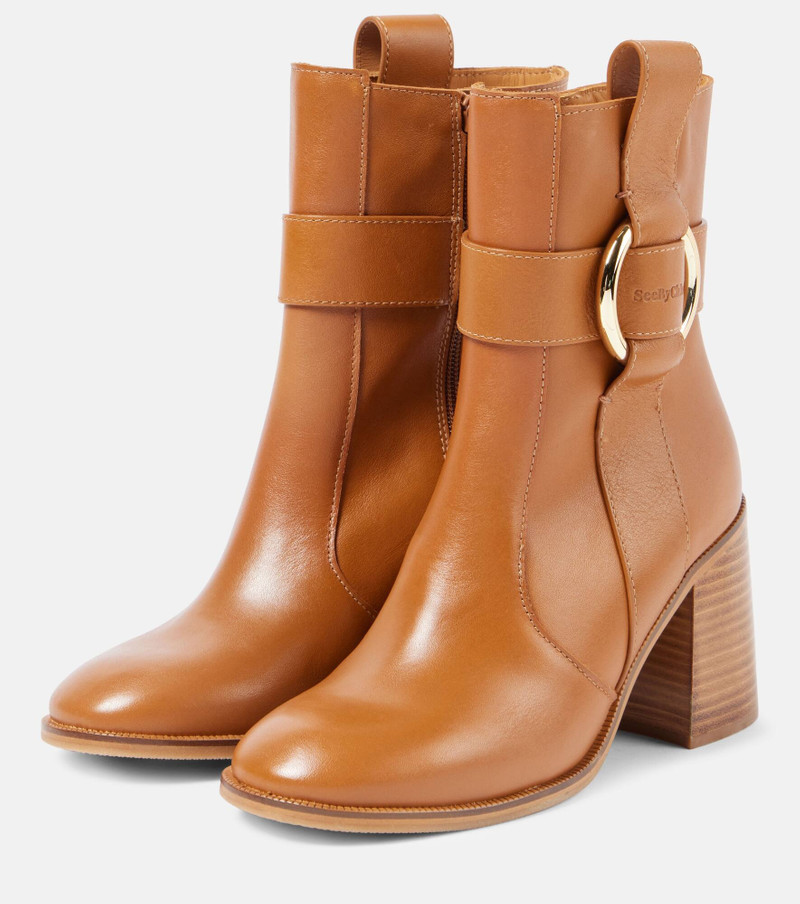 New Ring 80 leather ankle boots 5