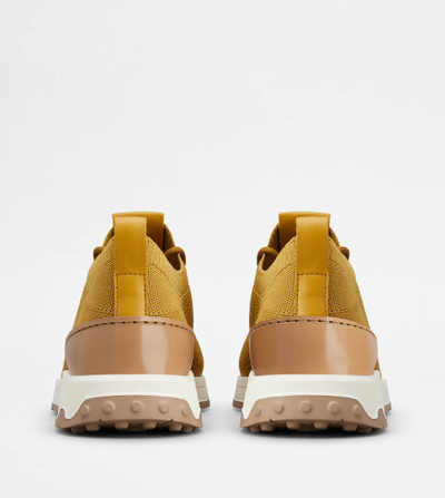 Tod's SOCK SNEAKERS IN TECHNICAL FABRIC AND LEATHER - YELLOW outlook