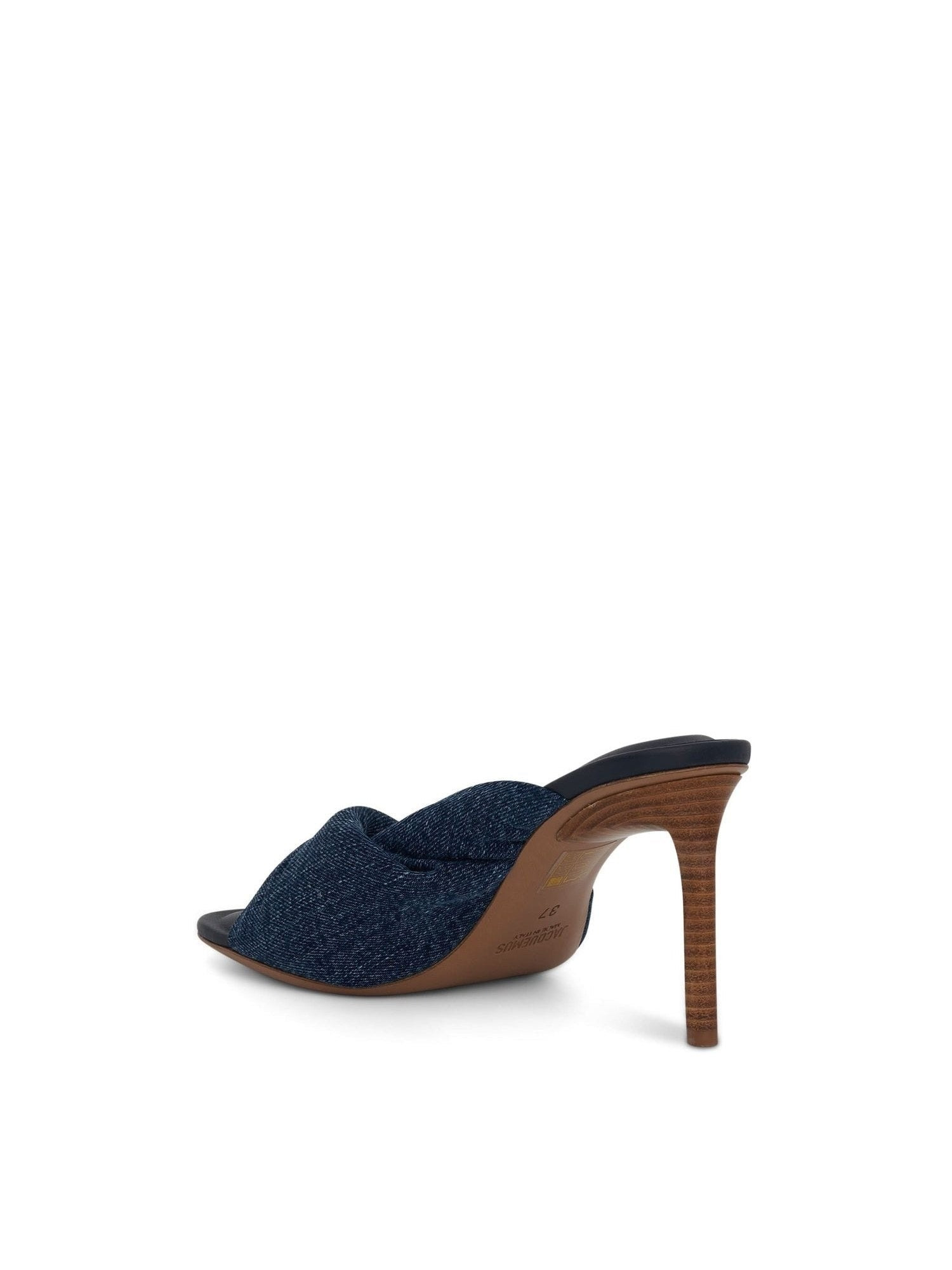 Bagnu Twist Towel Mules in Blue - 3