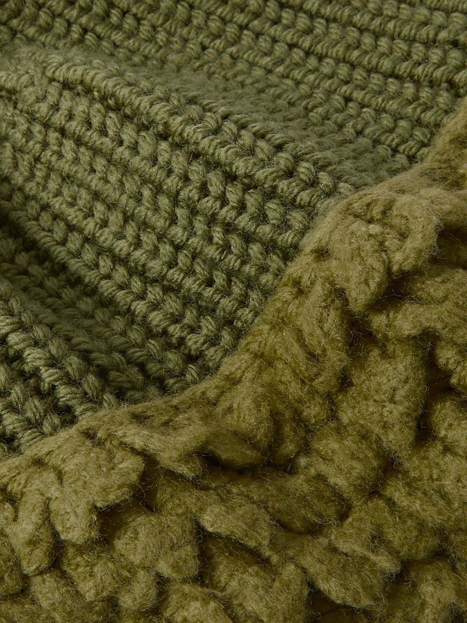 + Salehe Bembury Fringed Ribbed Wool Beanie Green - 3