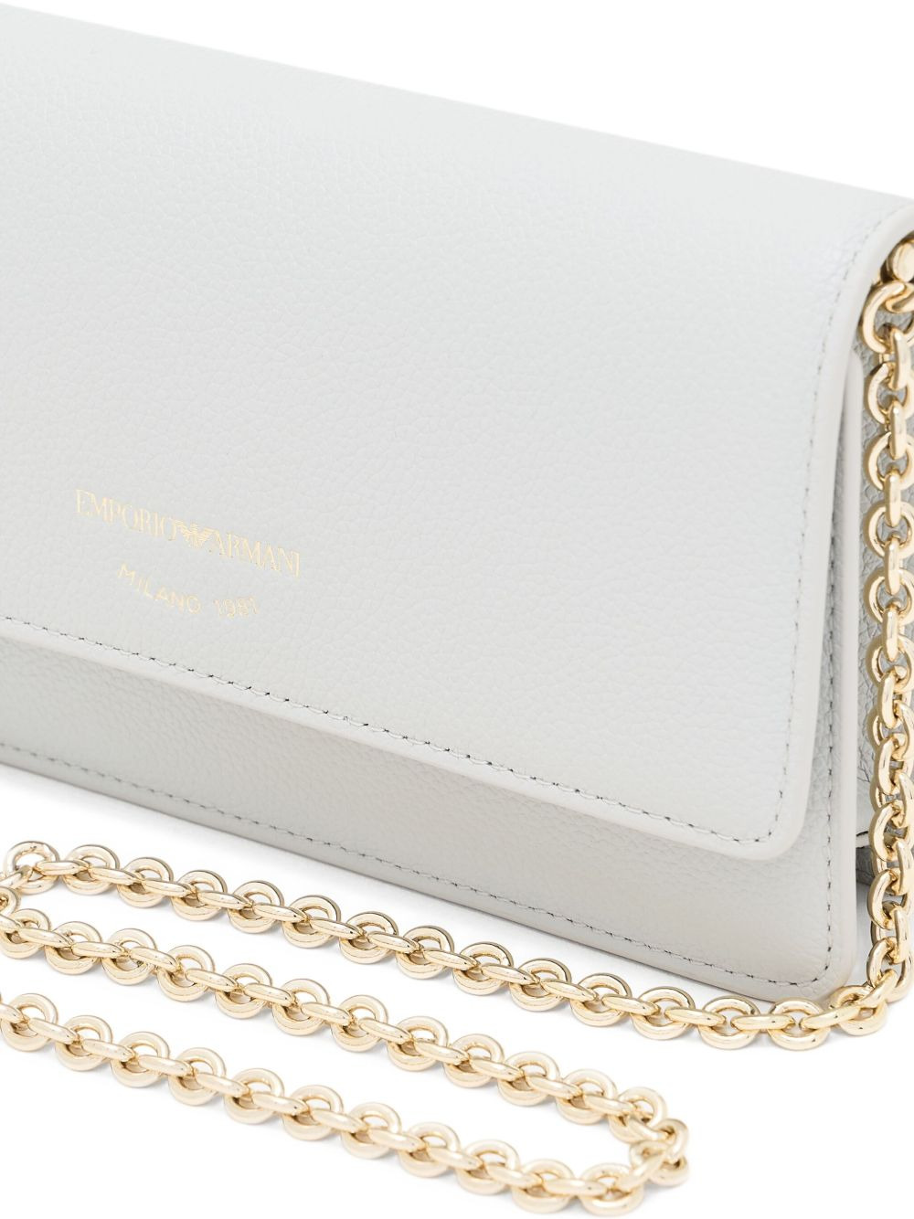 chain-strap leather clutch bag - 5