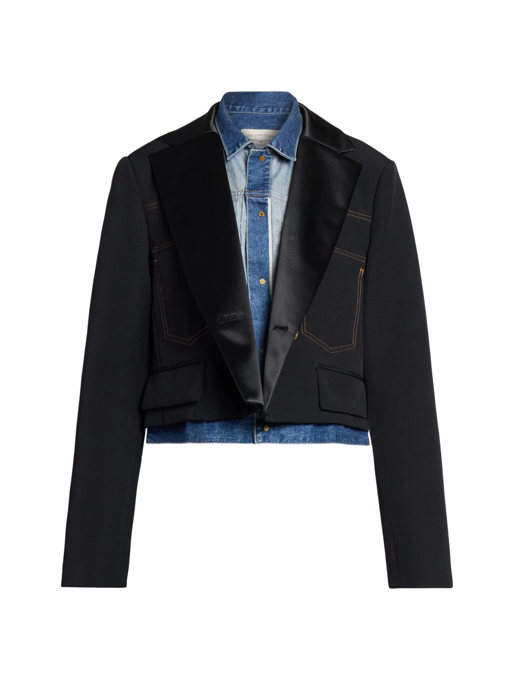 Women's Levi's x Sacai Matelasse Twill Combo Jacket - Black - 1