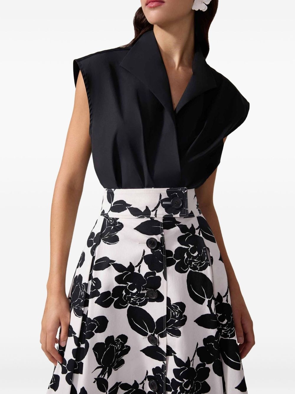 floral-print midi skirt - 3