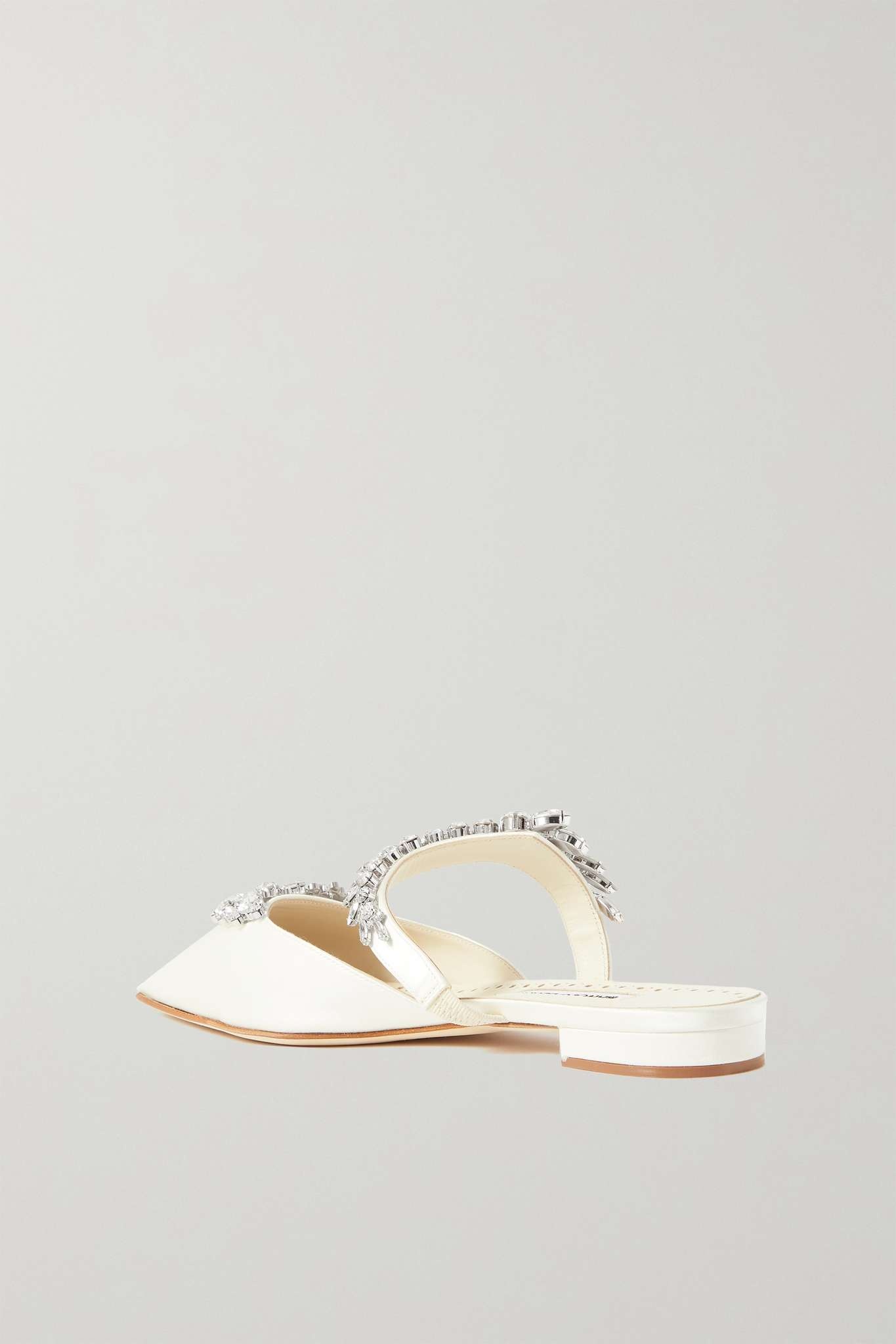 Lurum 45 crystal-embellished satin mules - 3