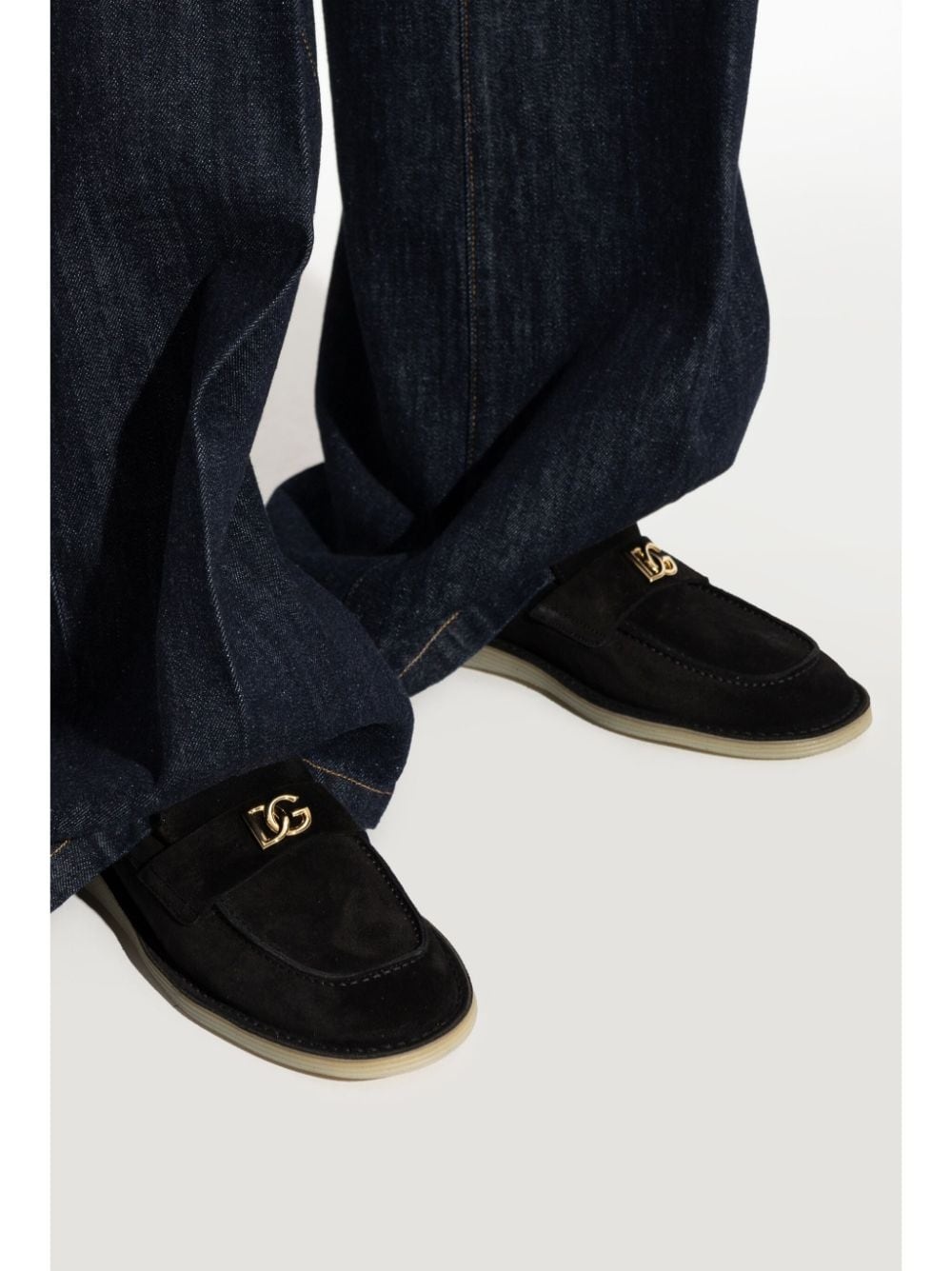 logo-lettering loafers - 2