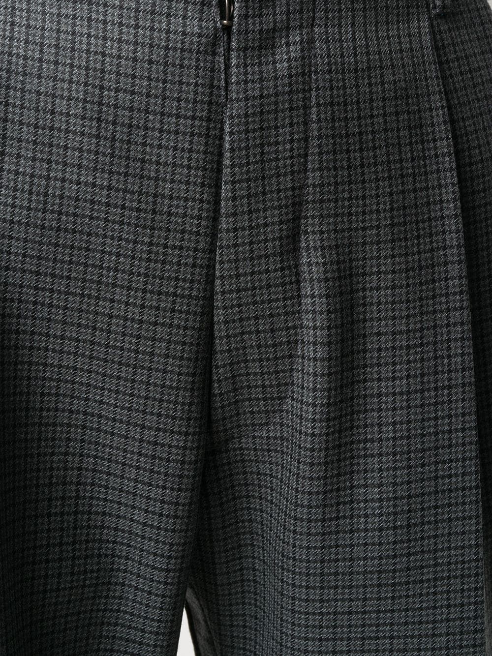 wide-legged check trousers - 5