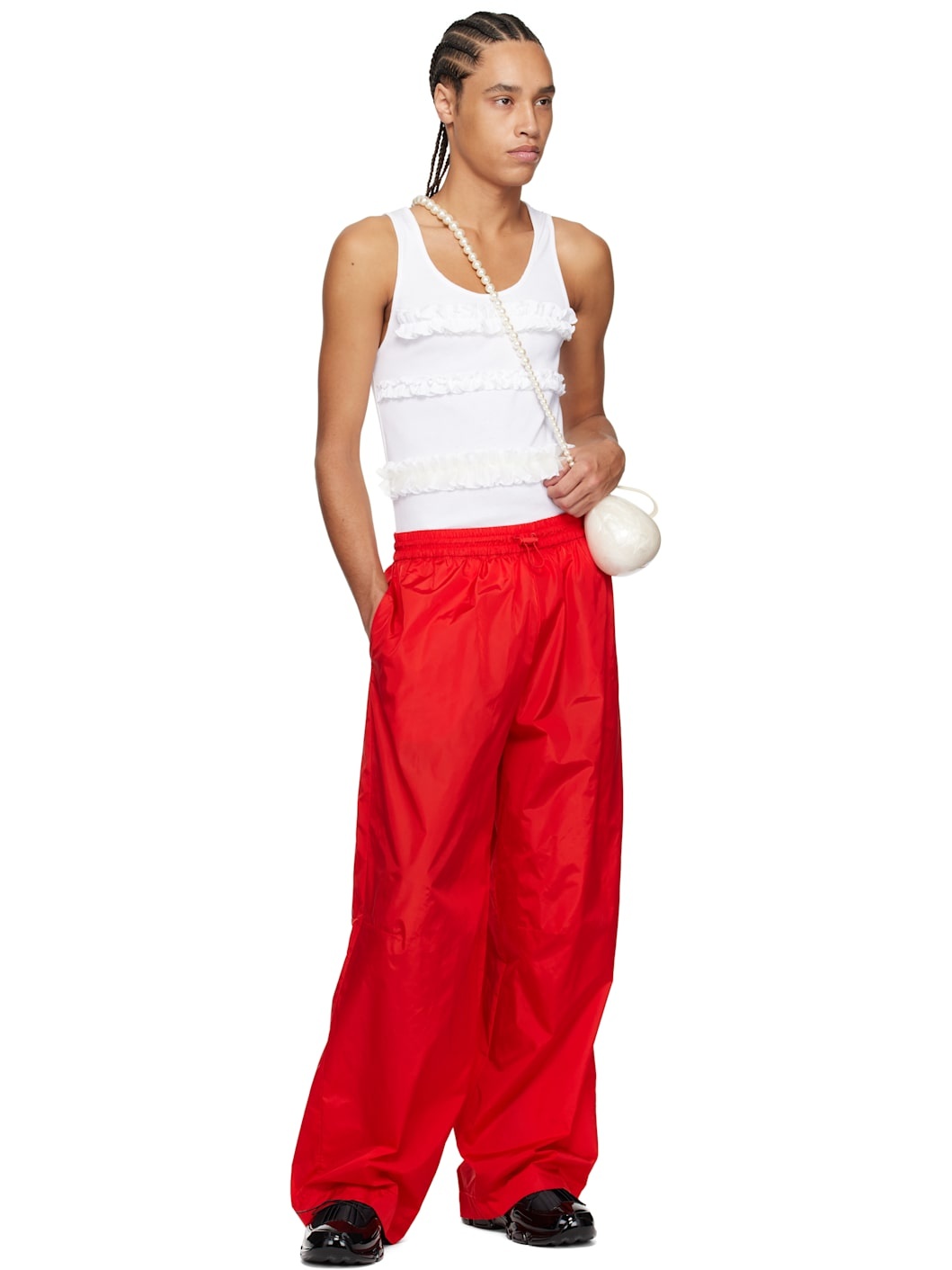 White Ruffle Frill Tank Top - 5