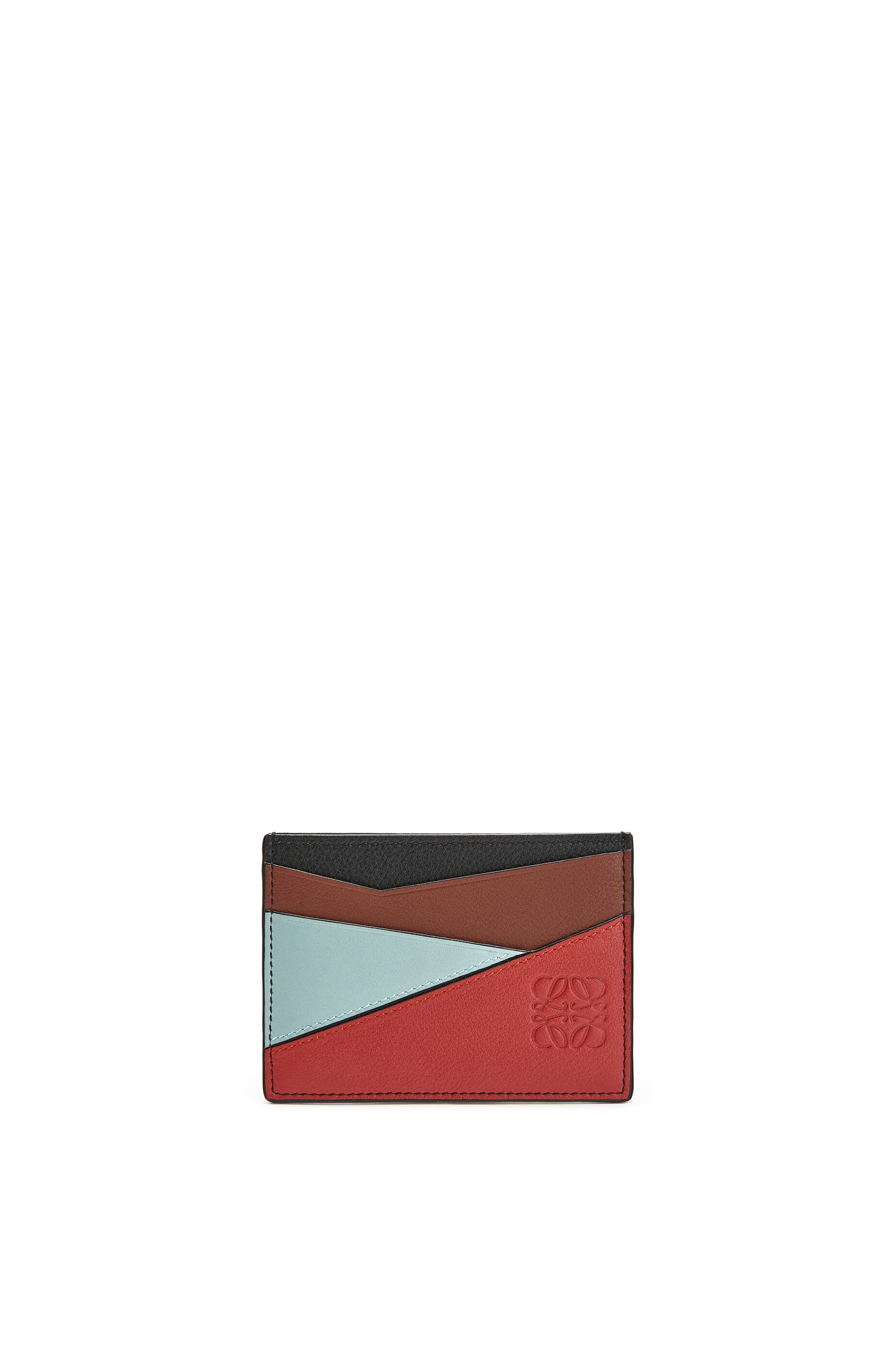 Puzzle plain cardholder in classic calfskin - 1