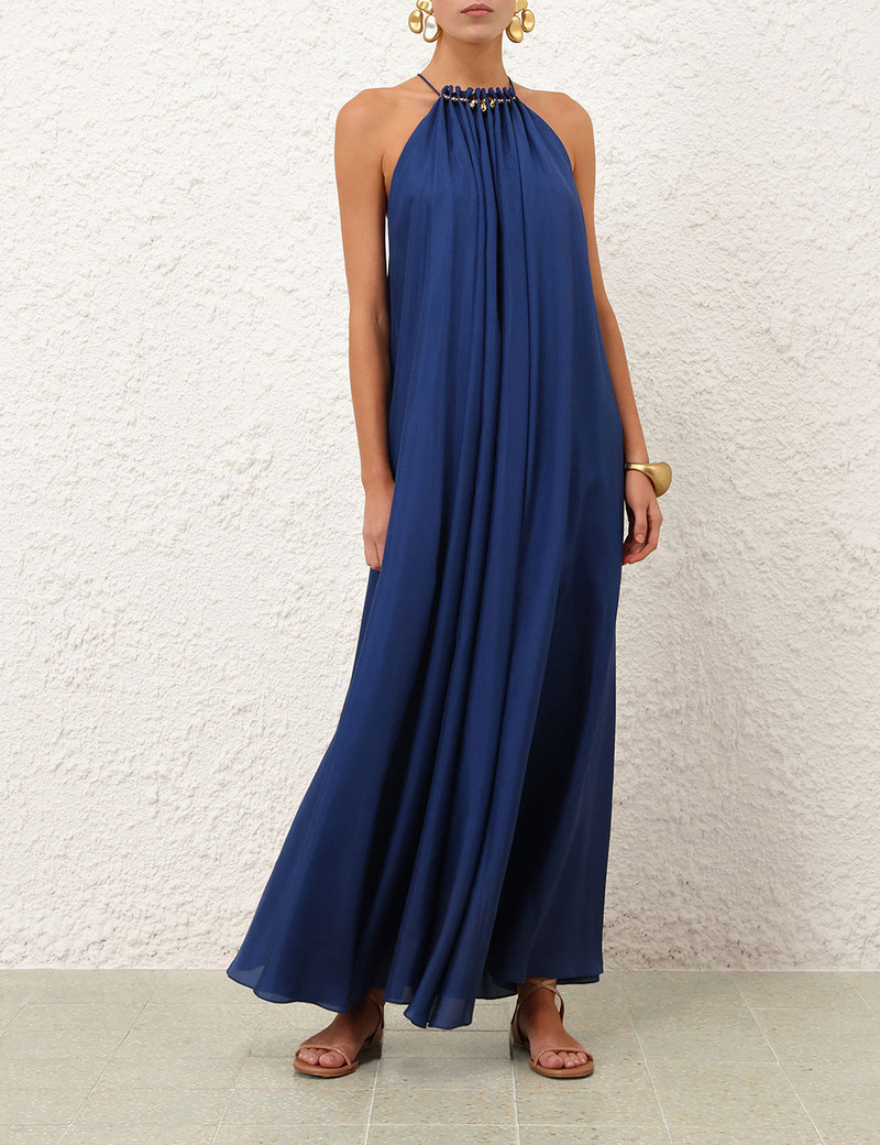 Zimmermann ASTER GATHERED BEAD MAXI DRESS outlook