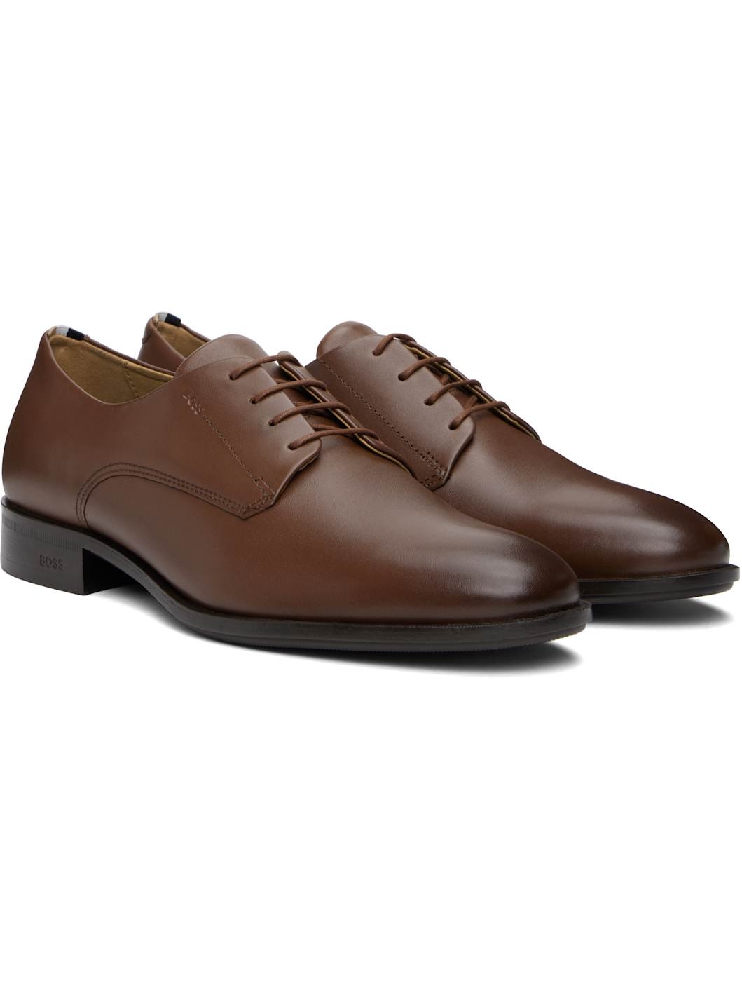 Brown Leather Signature Trims Derbys - 4