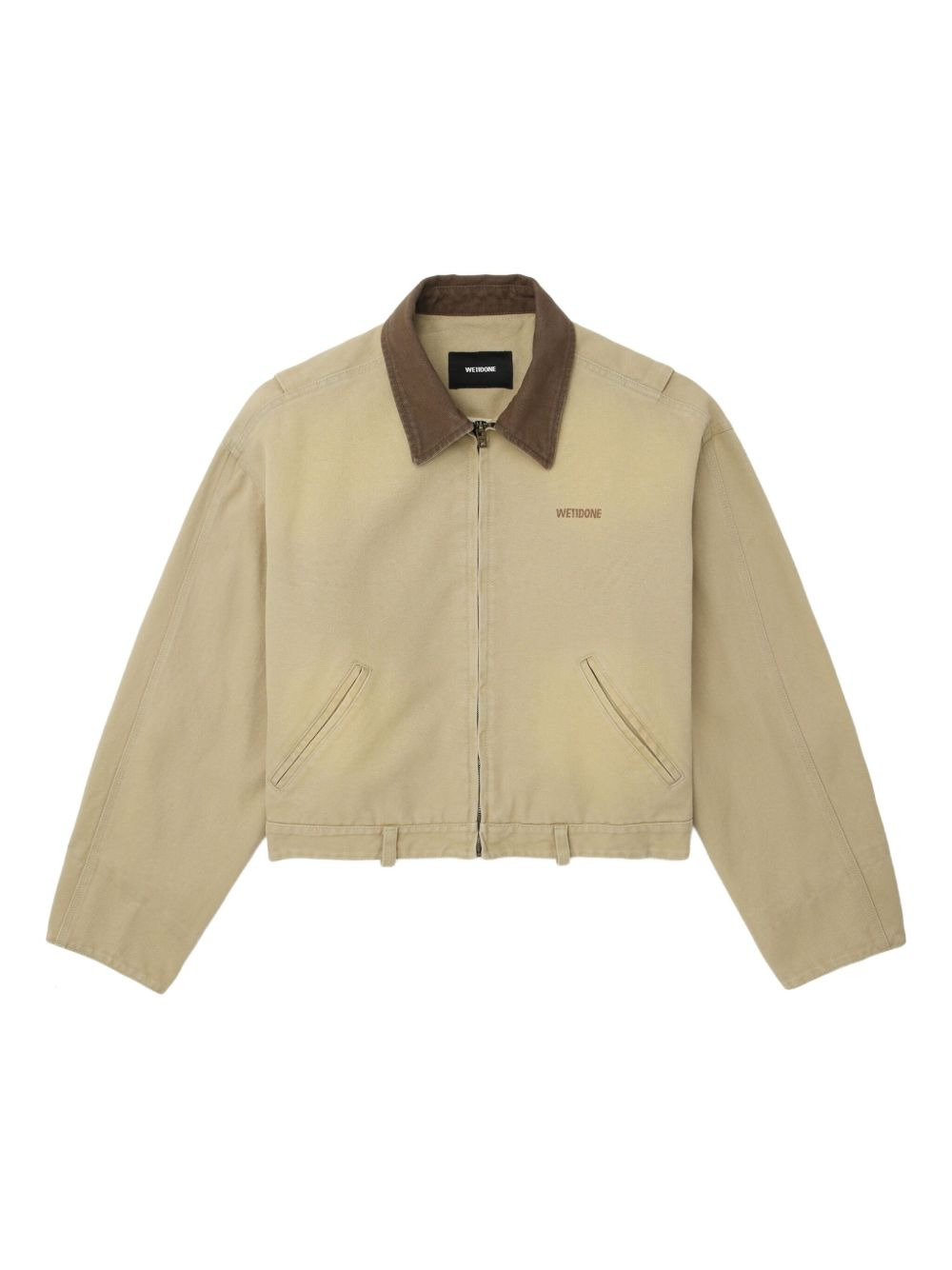cord-collar cotton jacket - 1