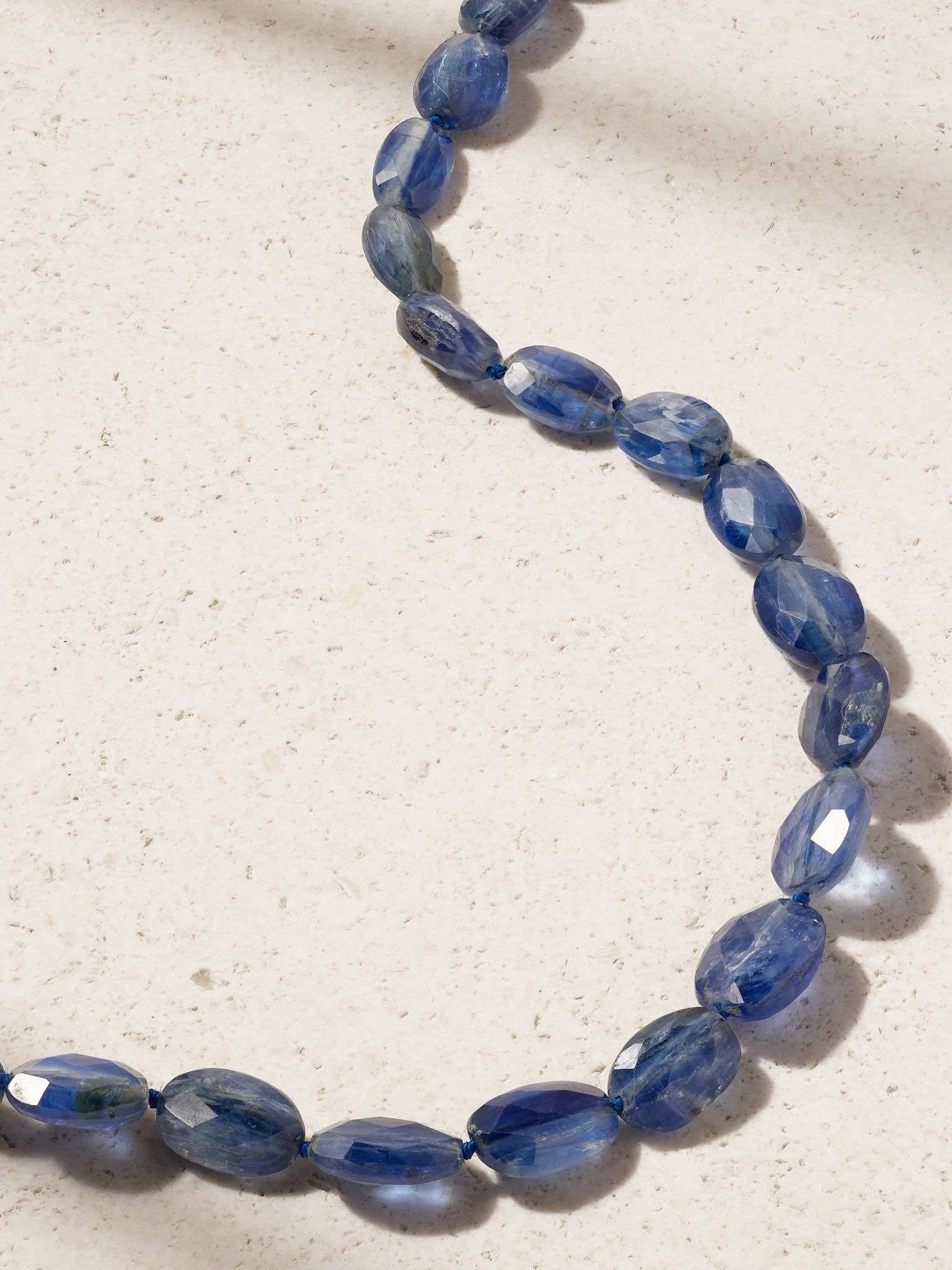 18-karat white gold, sterling silver, kyanite and diamond necklace Gold - 4