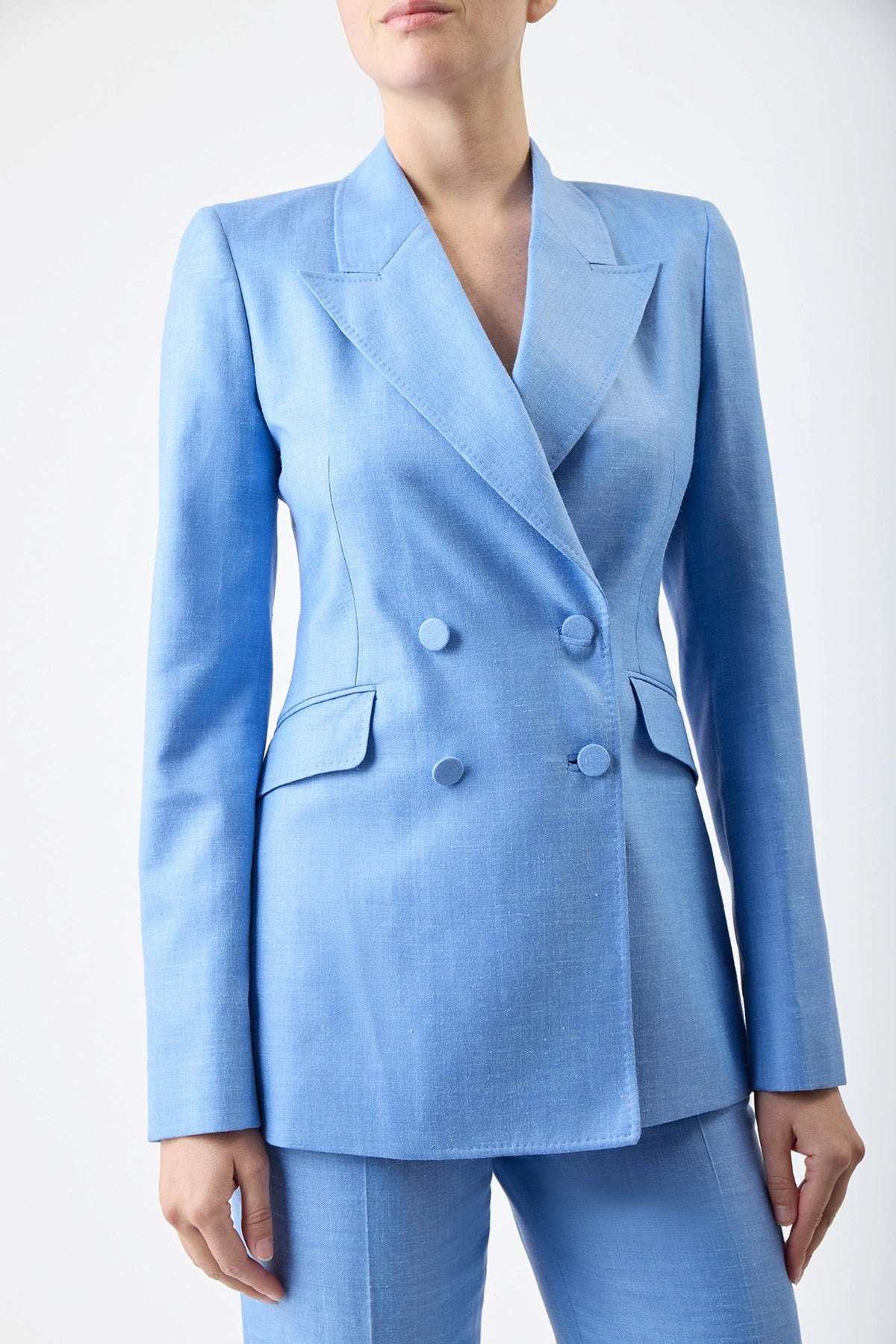 Stephanie Blazer in Silk Wool with Linen - 6