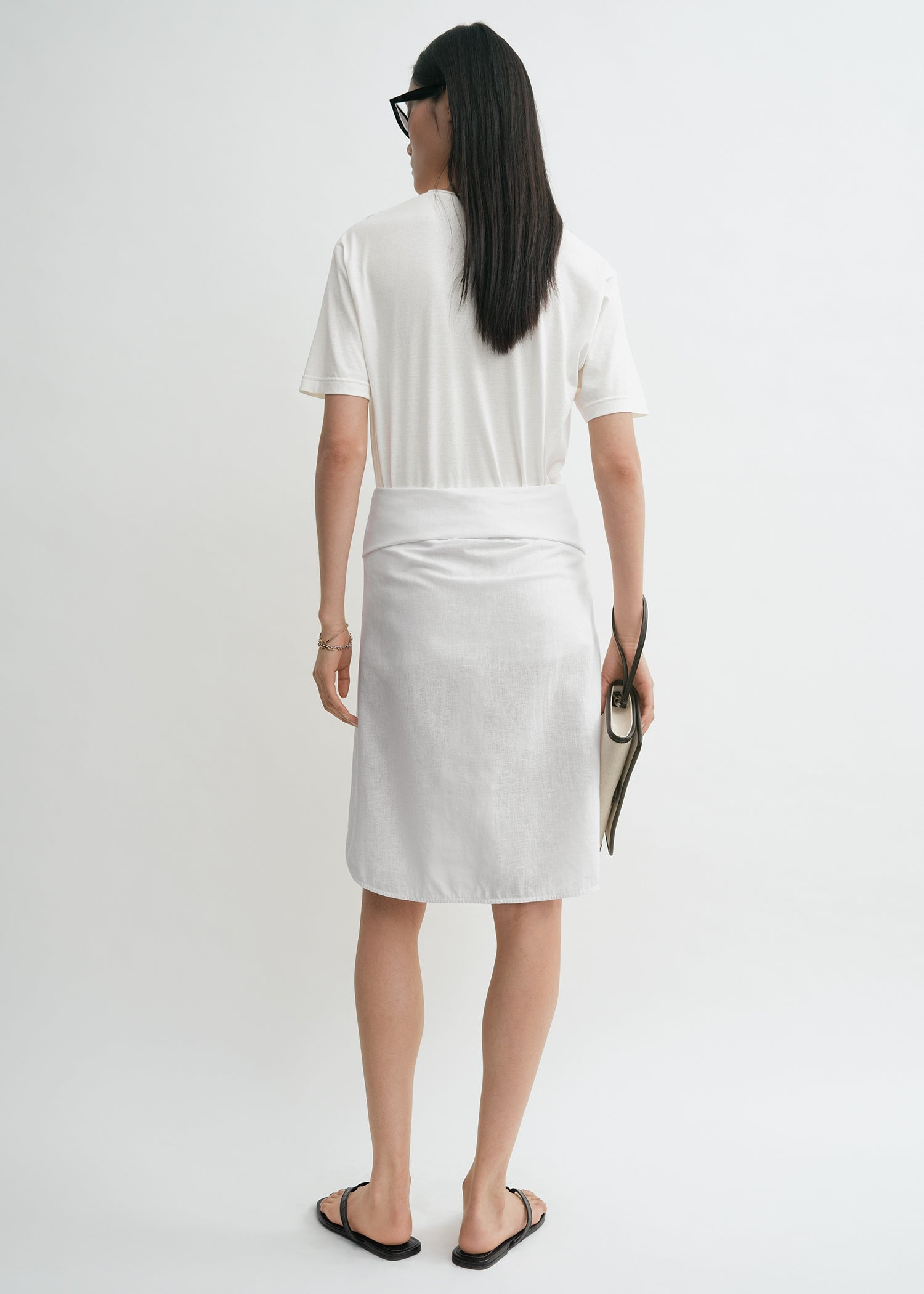 Cotton silk tee off-white - 5