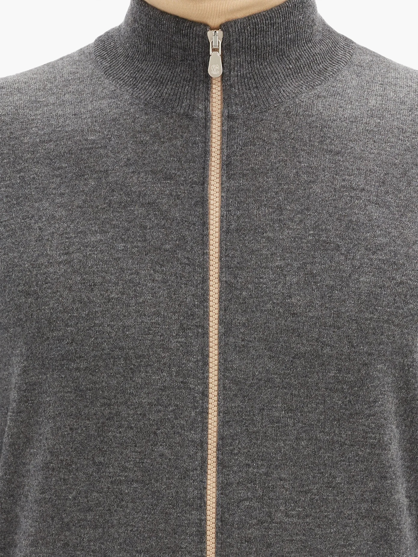 Zipped cashmere track jacket - 3