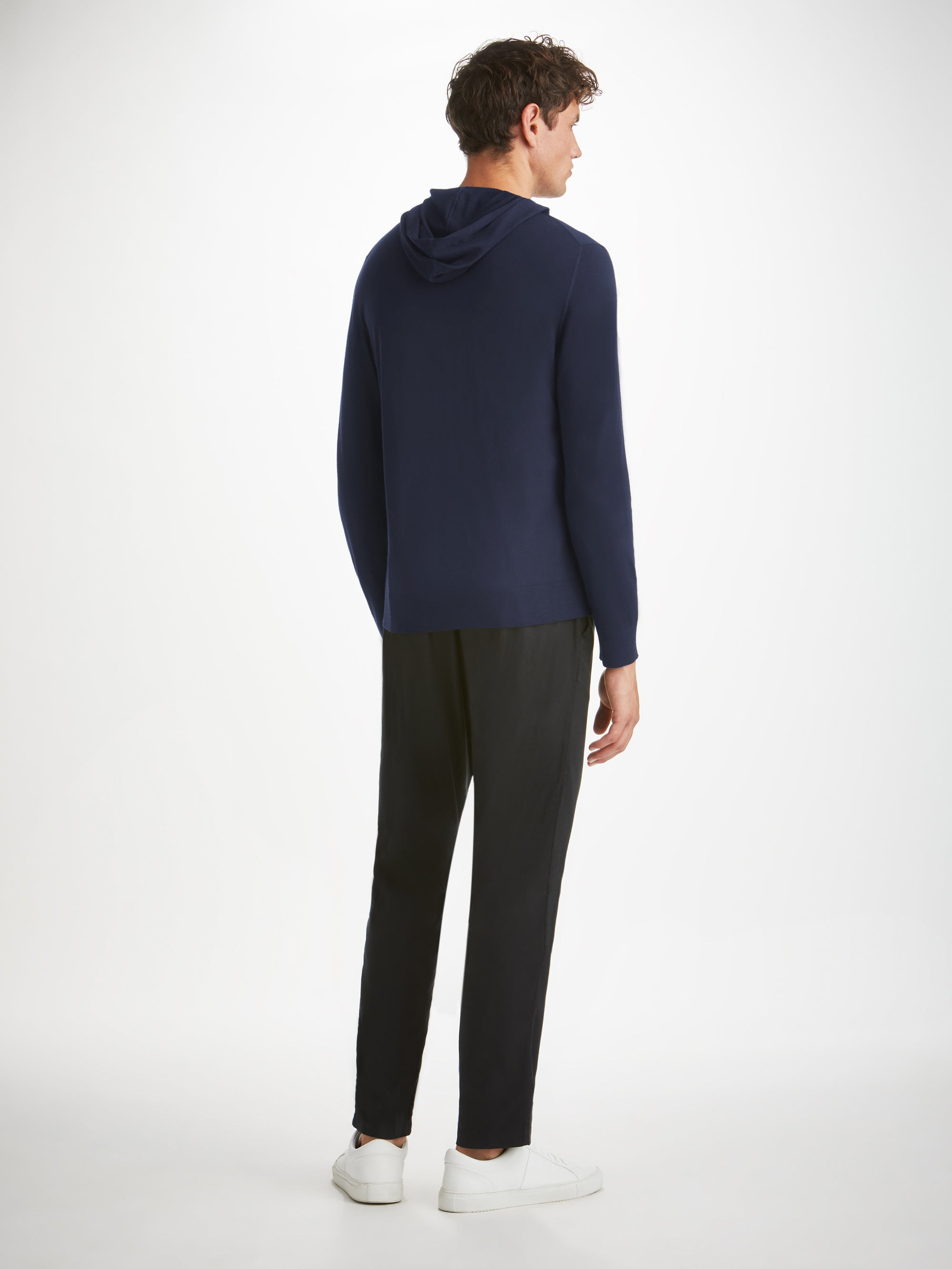 Men's Hoodie Orson Merino Wool Navy - 4
