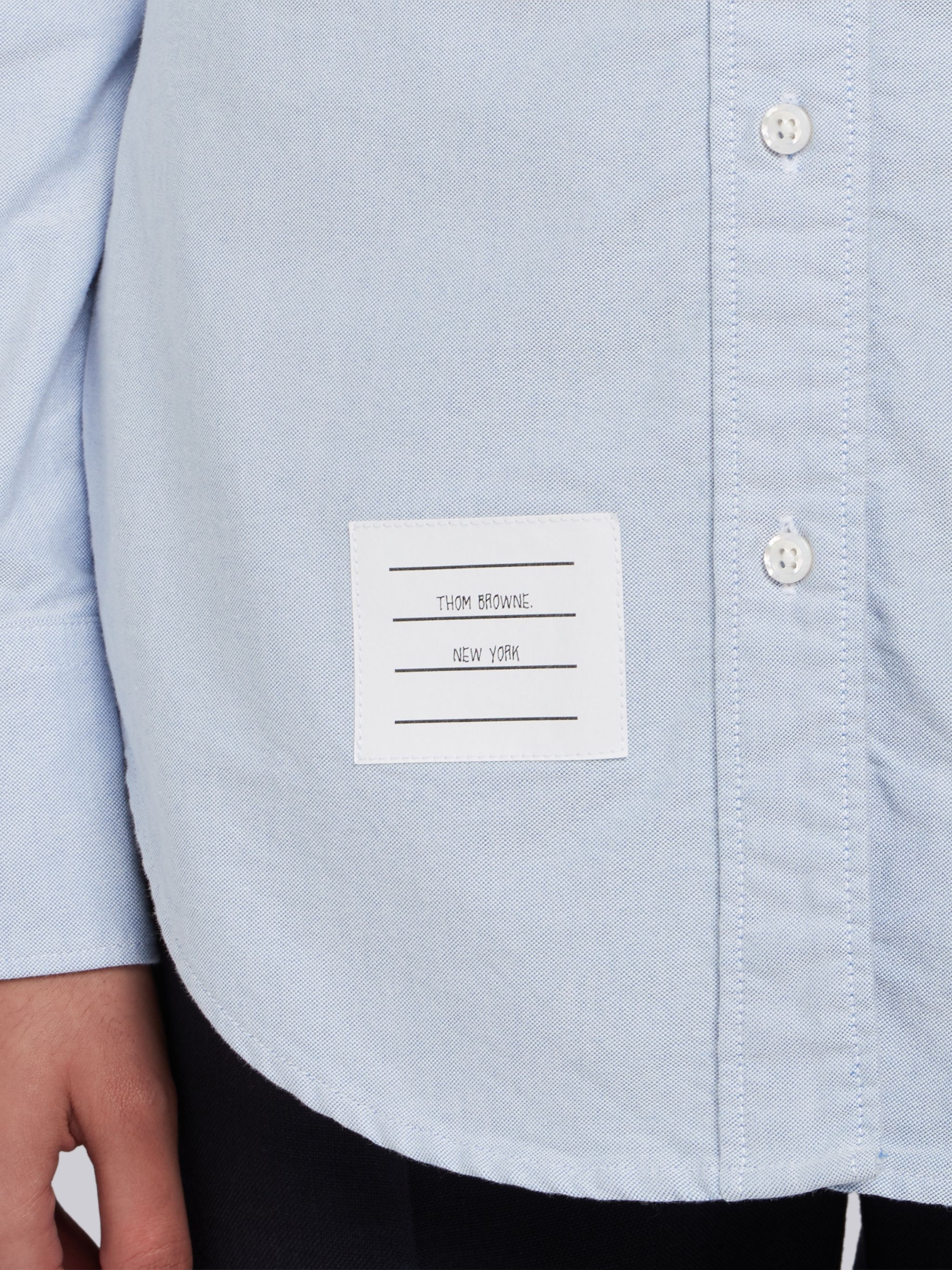 Light Blue Classic Oxford Long Sleeve Button Down Shirt - 6
