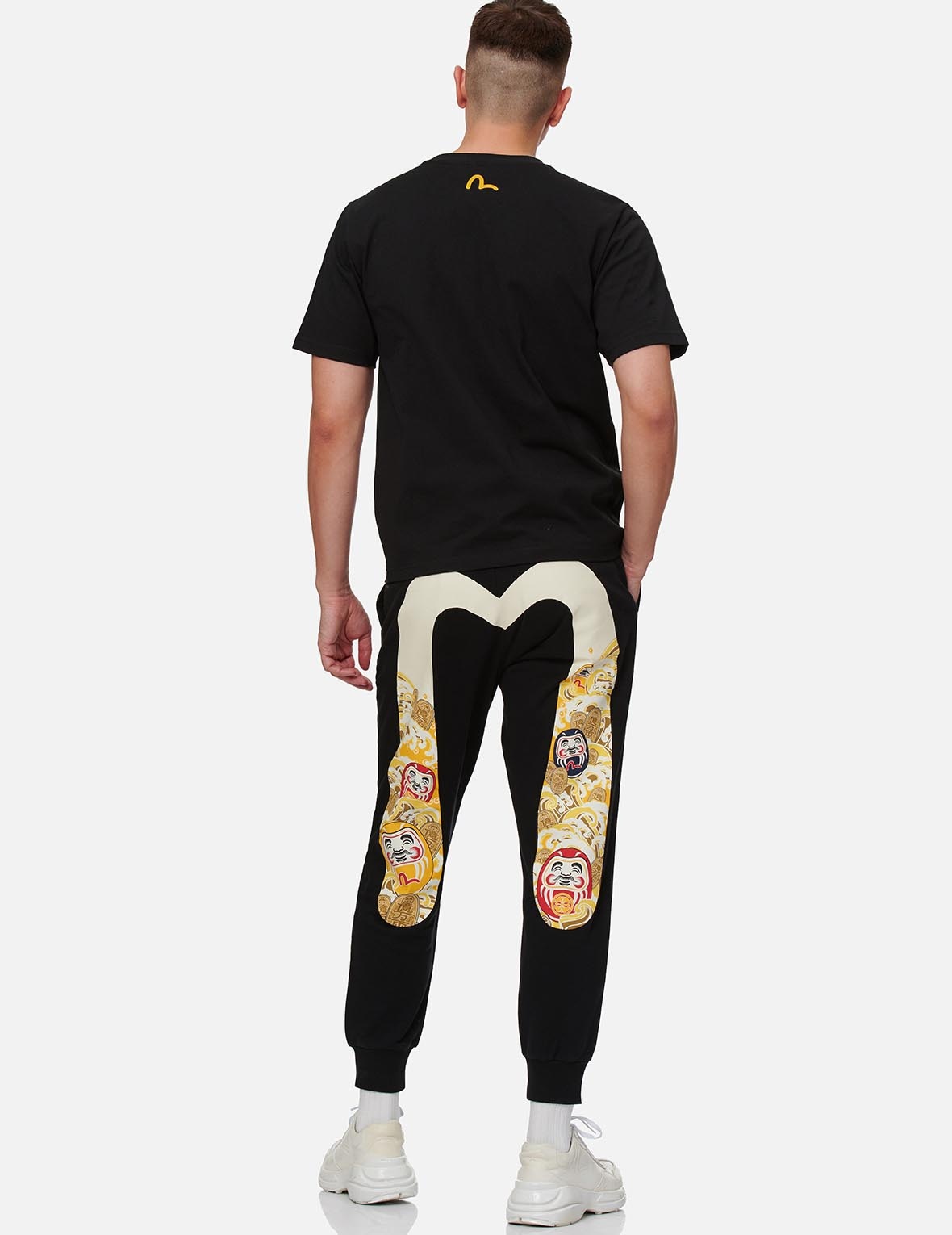 DARUMA AND COINS-PATTERNED DAICOCK PRINT SWEATPANTS - 5