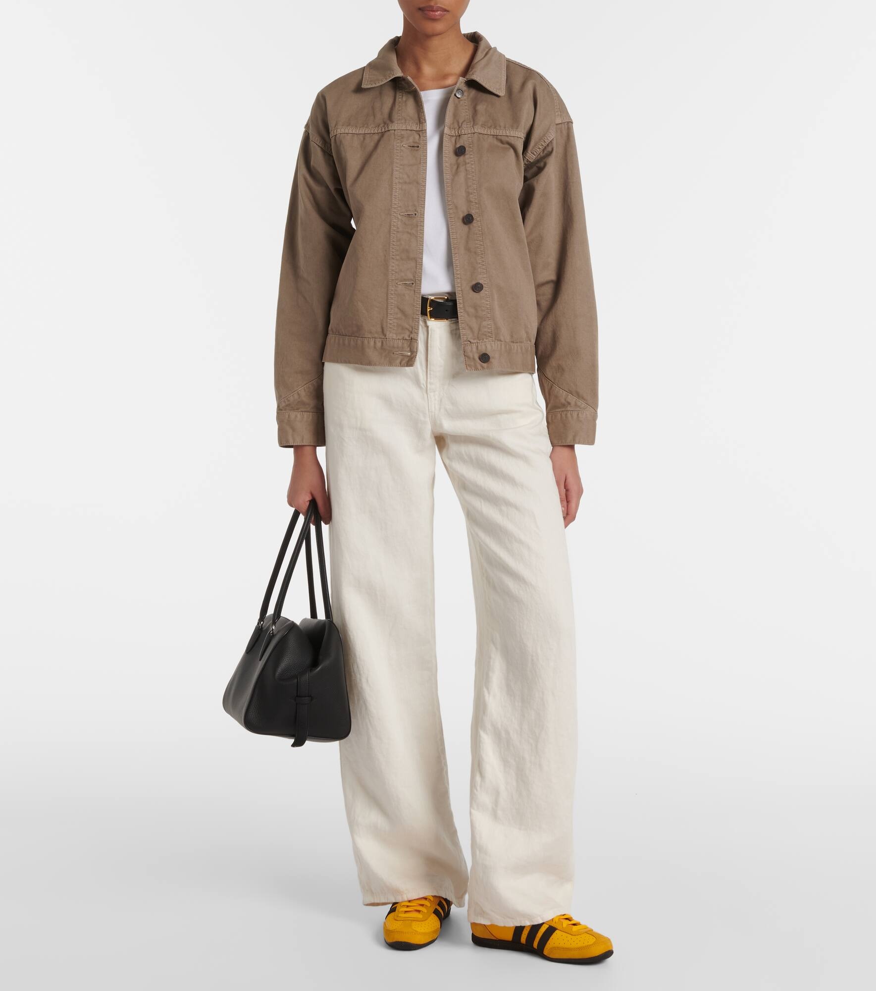 Japan suede-trimmed leather sneakers - 3