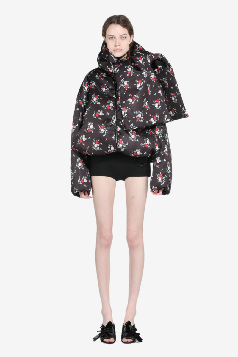 PADDED BOMBER JACKET WITH FLORAL PRINT 1