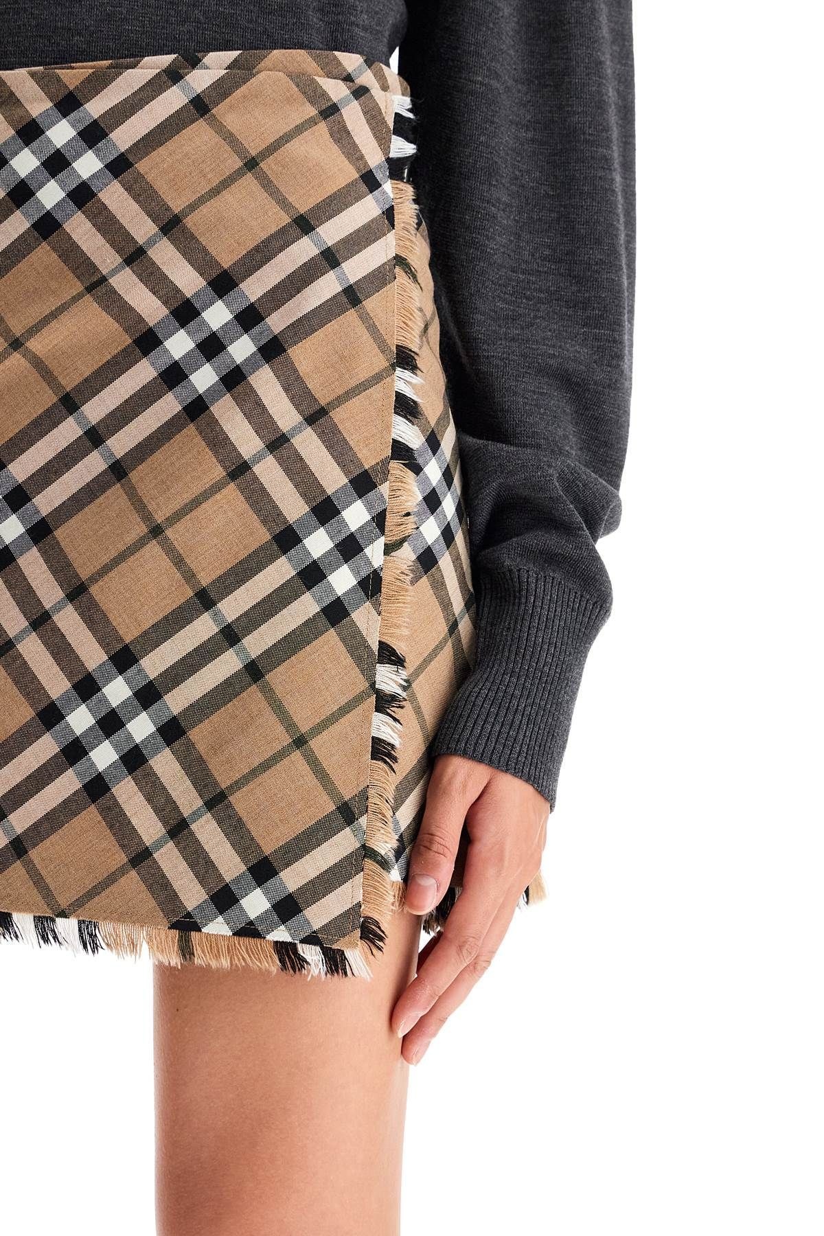 BURBERRY CHECK SKIRT WITH - 5