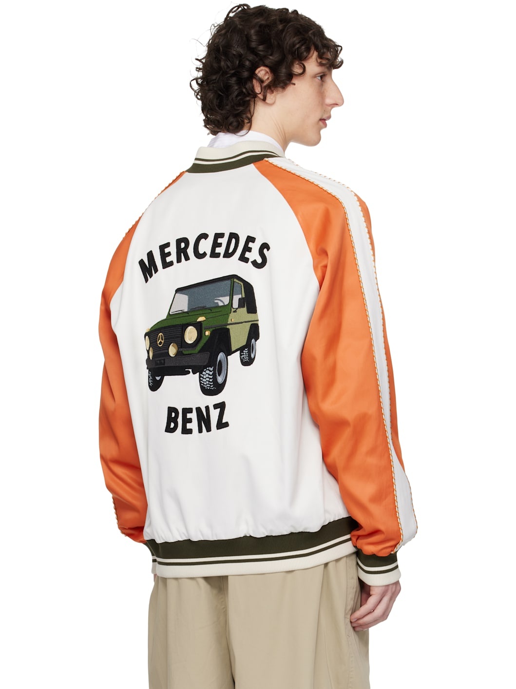 Mercedes-Benz by NIGO White & Navy Satet Reversible Jacket - 3